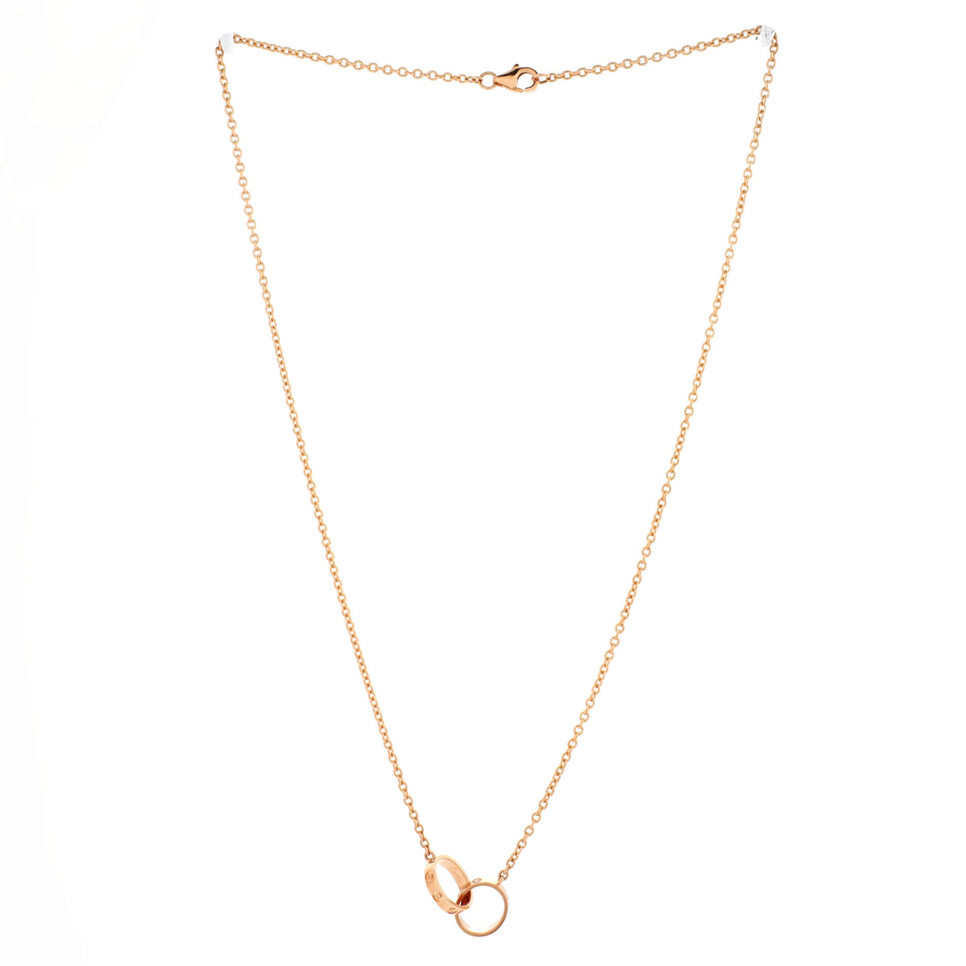 Love Interlocking Necklace 18K Rose Gold