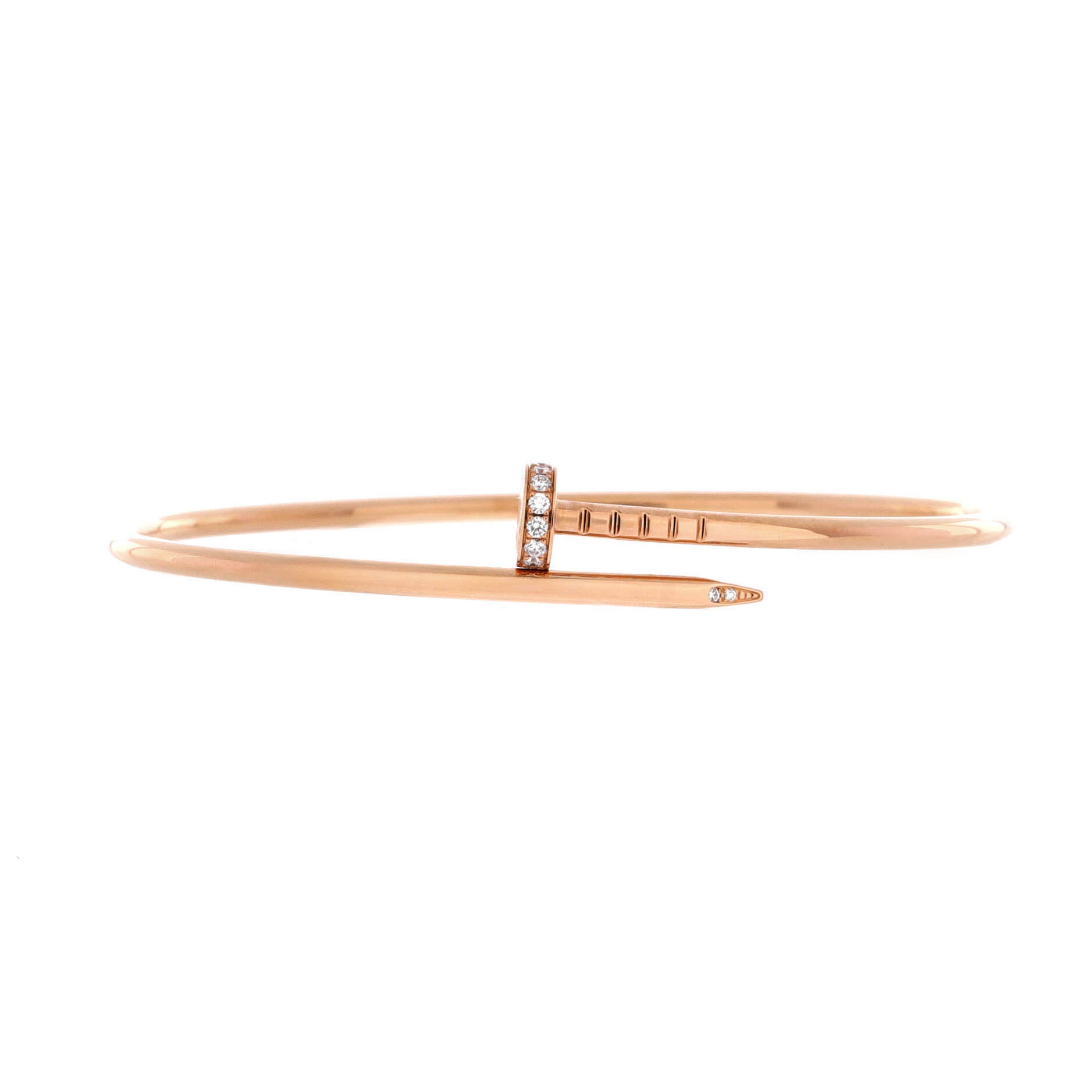 Juste un Clou Bracelet 18K Rose Gold with Diamonds Small
