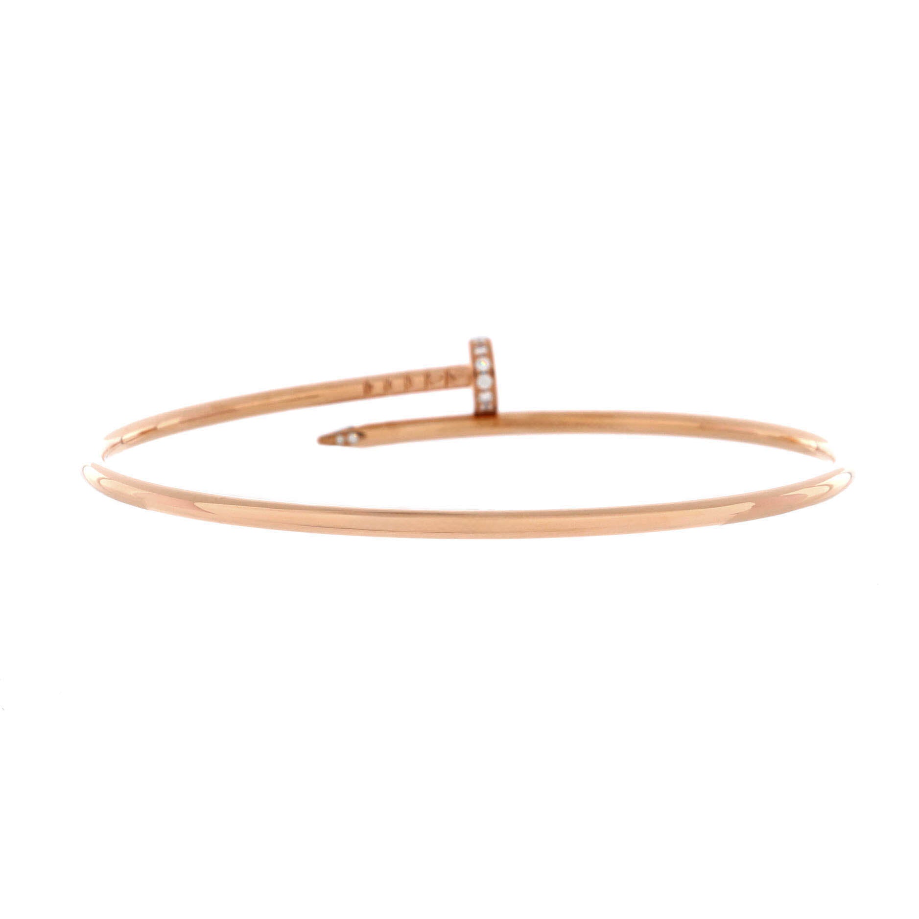 Juste un Clou Bracelet 18K Rose Gold with Diamonds Small