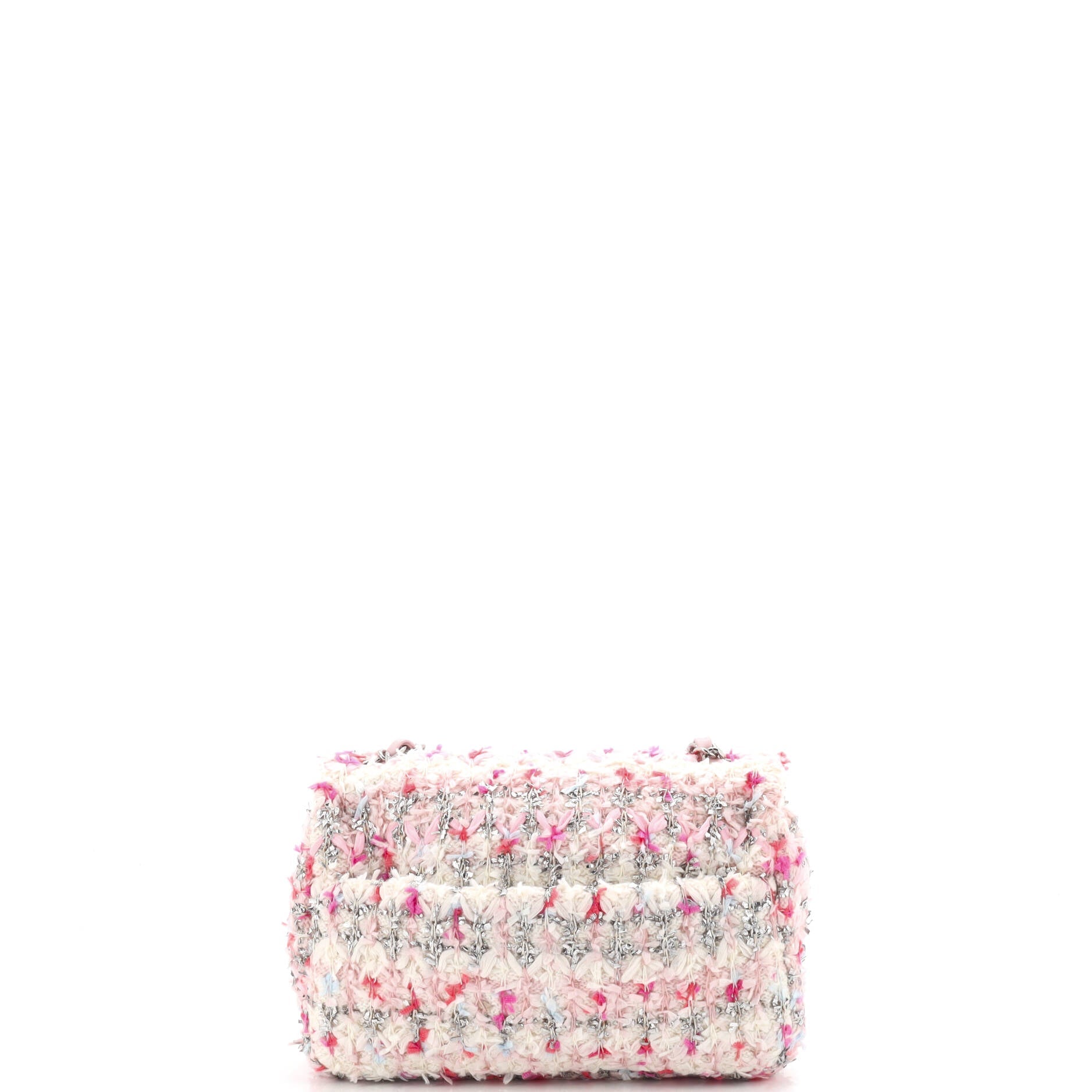 Classic Single Flap Bag Quilted Tweed and Ribbon Mini