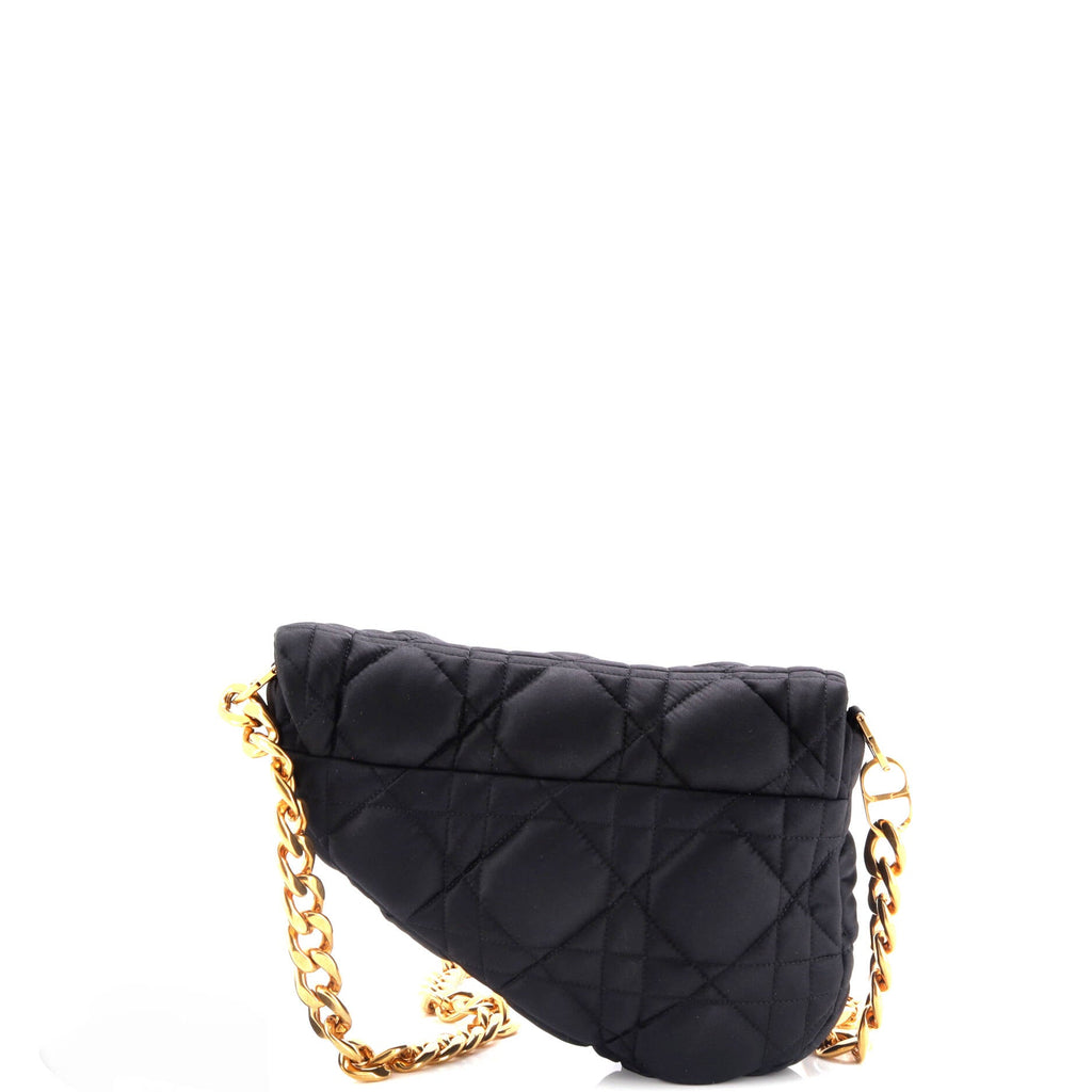 x ERL Venice Saddle Chain Bag Cannage Quilt Satin