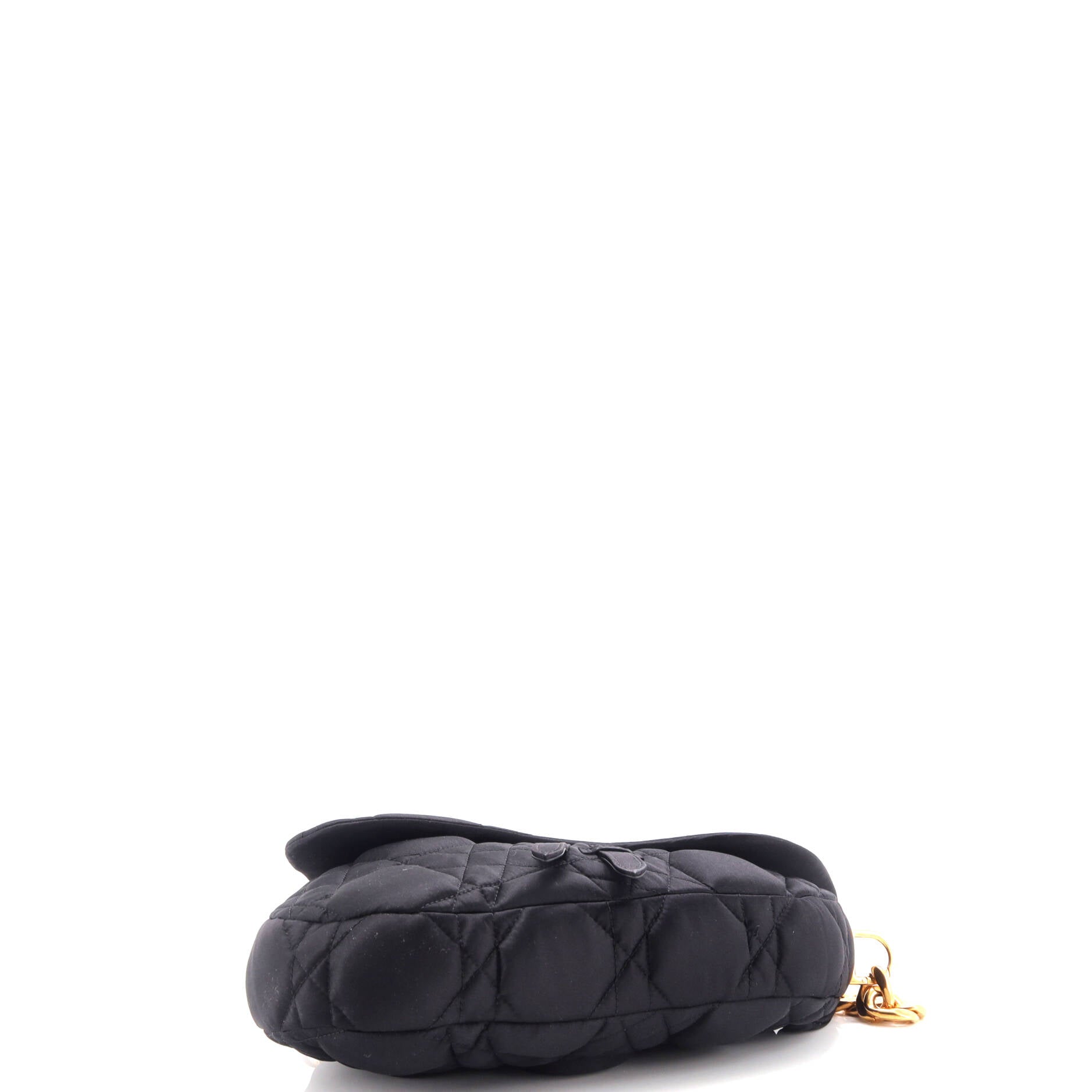 x ERL Venice Saddle Chain Bag Cannage Quilt Satin