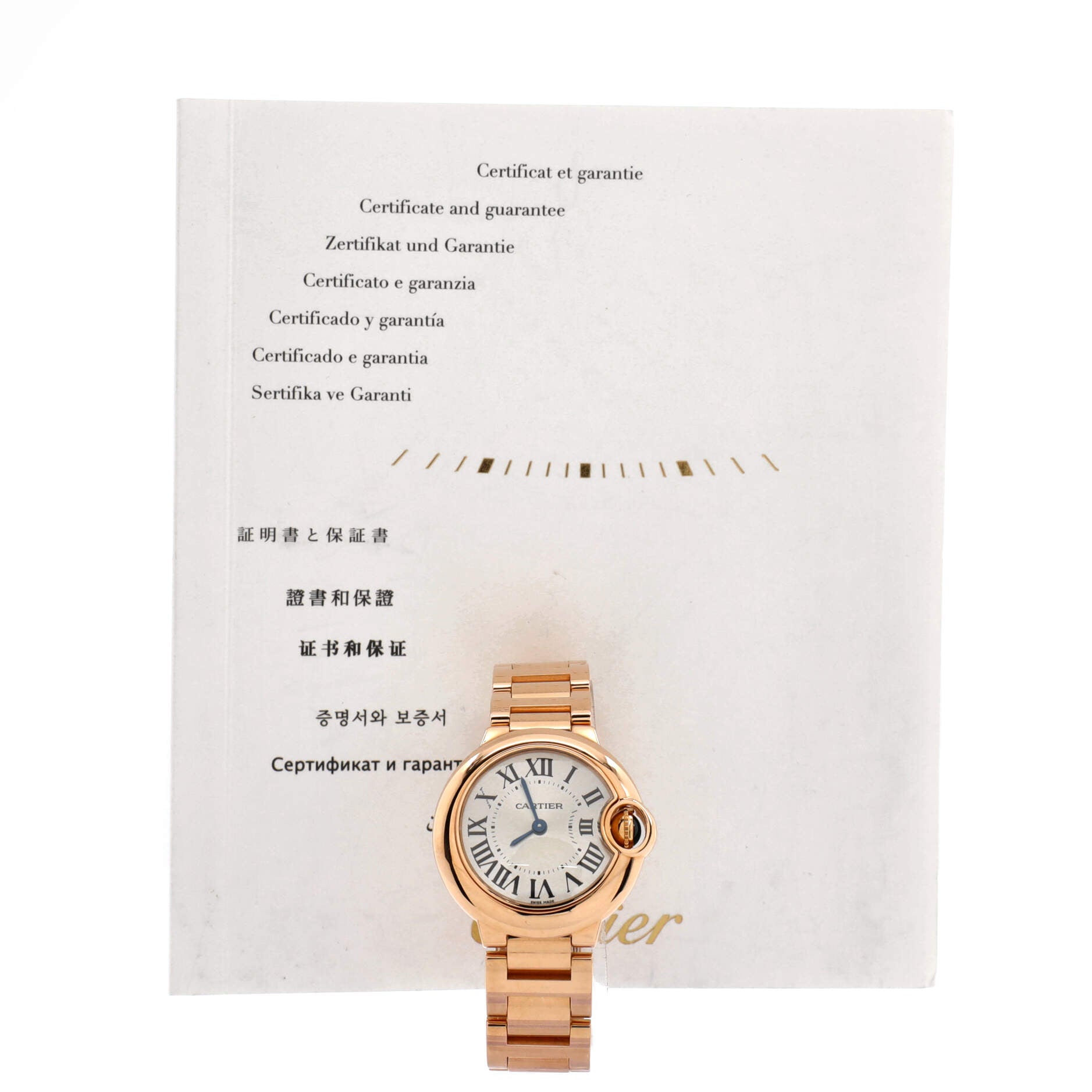 Ballon Bleu de Cartier Quartz Watch Rose Gold 28