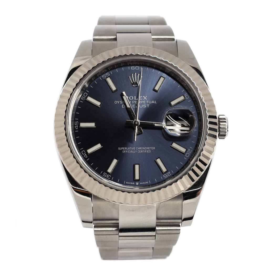 Oyster Perpetual Datejust Automatic Watch Stainless Steel and White Gold 41