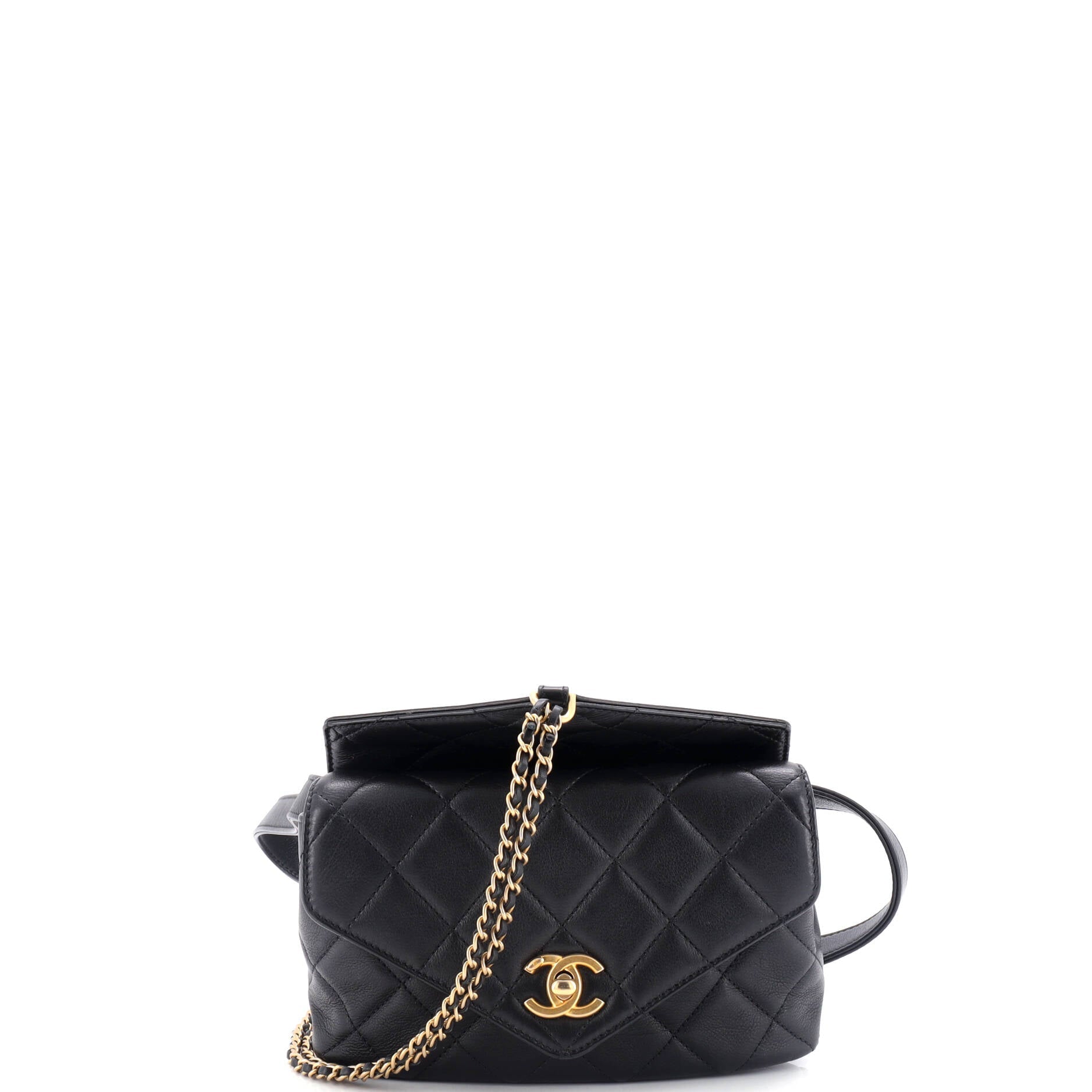 Carry With Chic Chain Flap Waist Bag Quilted Calfskin