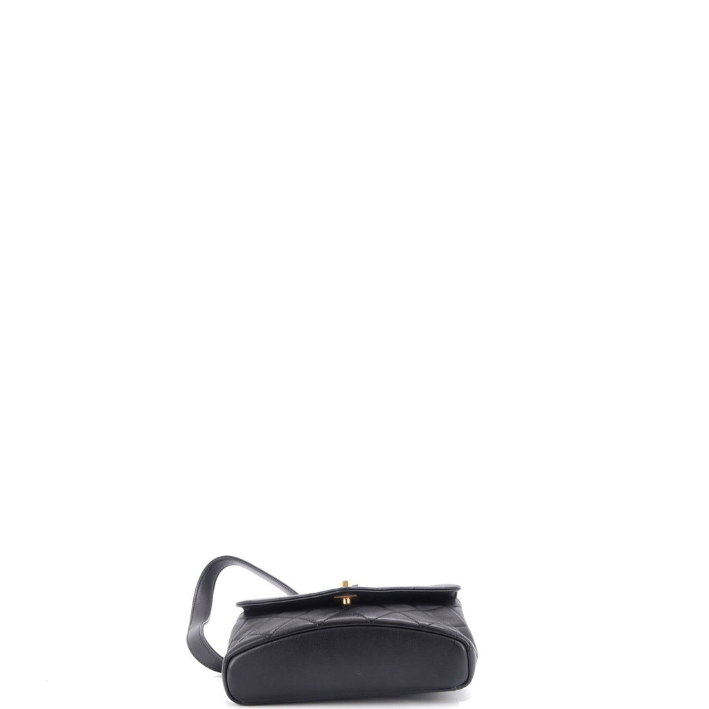 Carry With Chic Chain Flap Waist Bag Quilted Calfskin
