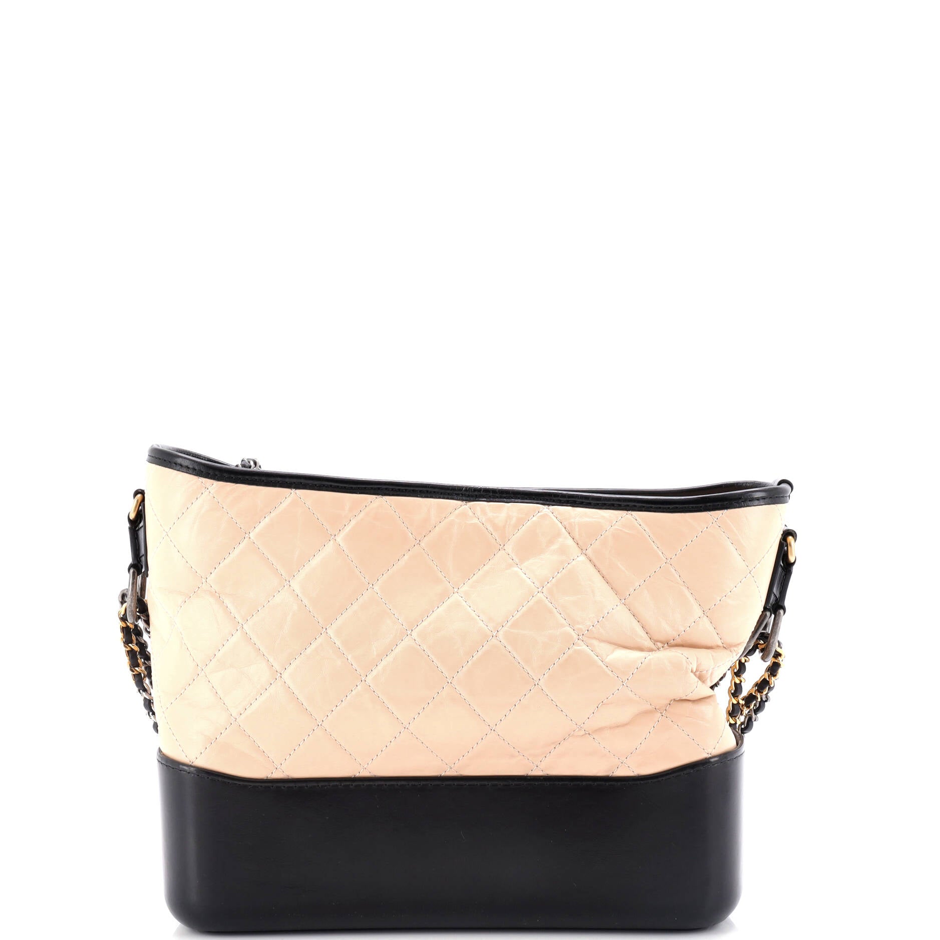 Bicolor Gabrielle Hobo Quilted Aged Calfskin Medium