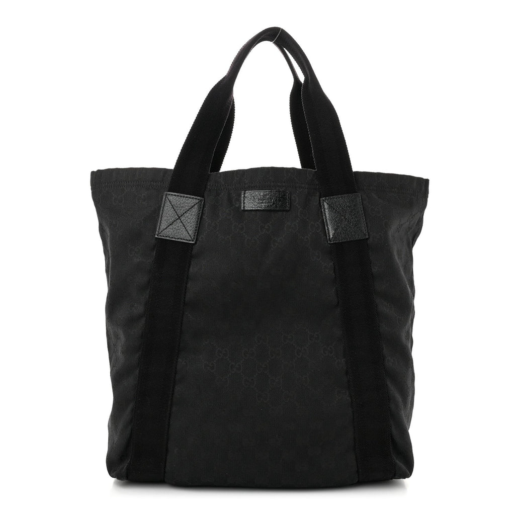 GG Monogram Medium Handle Vertical Tote Black