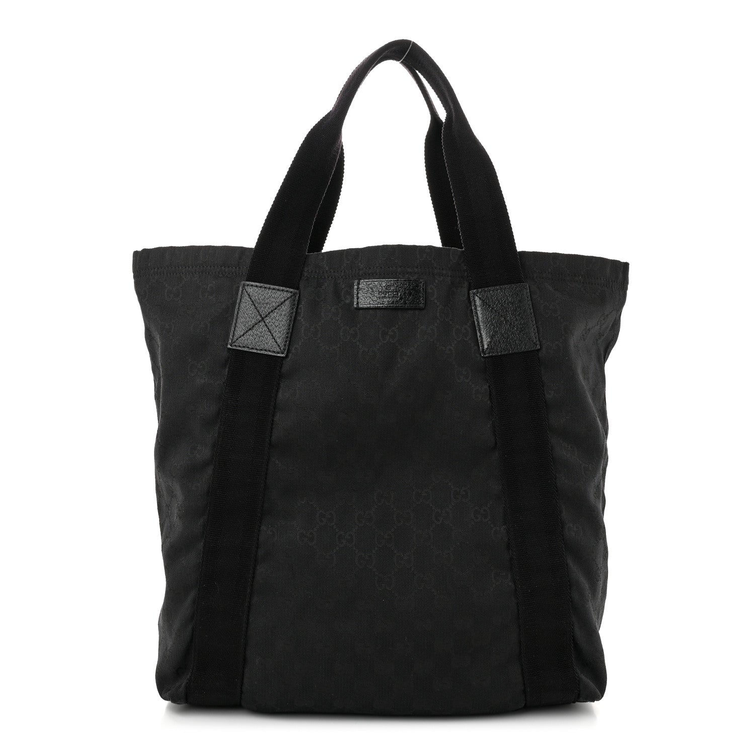 GG Monogram Medium Handle Vertical Tote Black