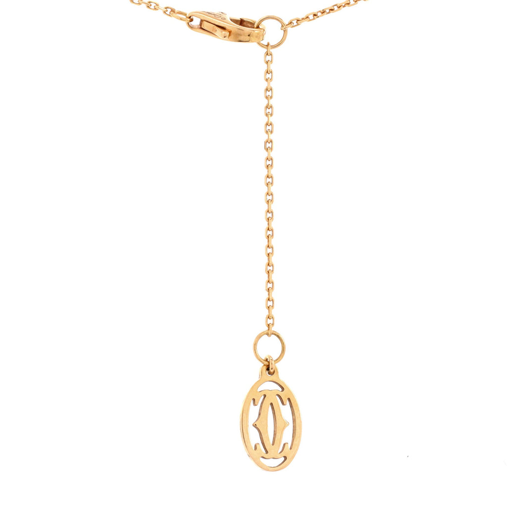 Cartier D'Amour Pendant Necklace 18K Rose Gold with Pave Diamonds