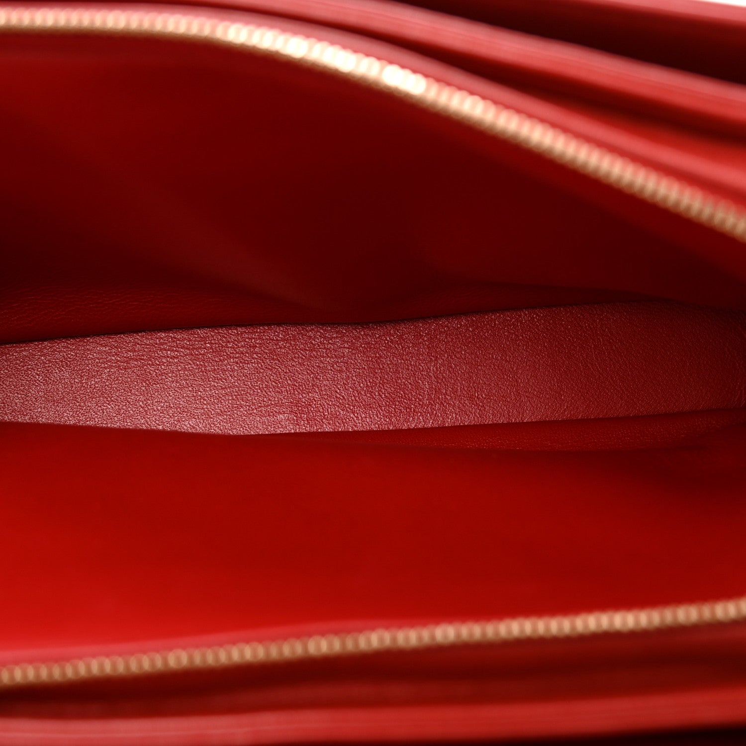 Lambskin Chevron Stitched Medium Envelope Flap Red