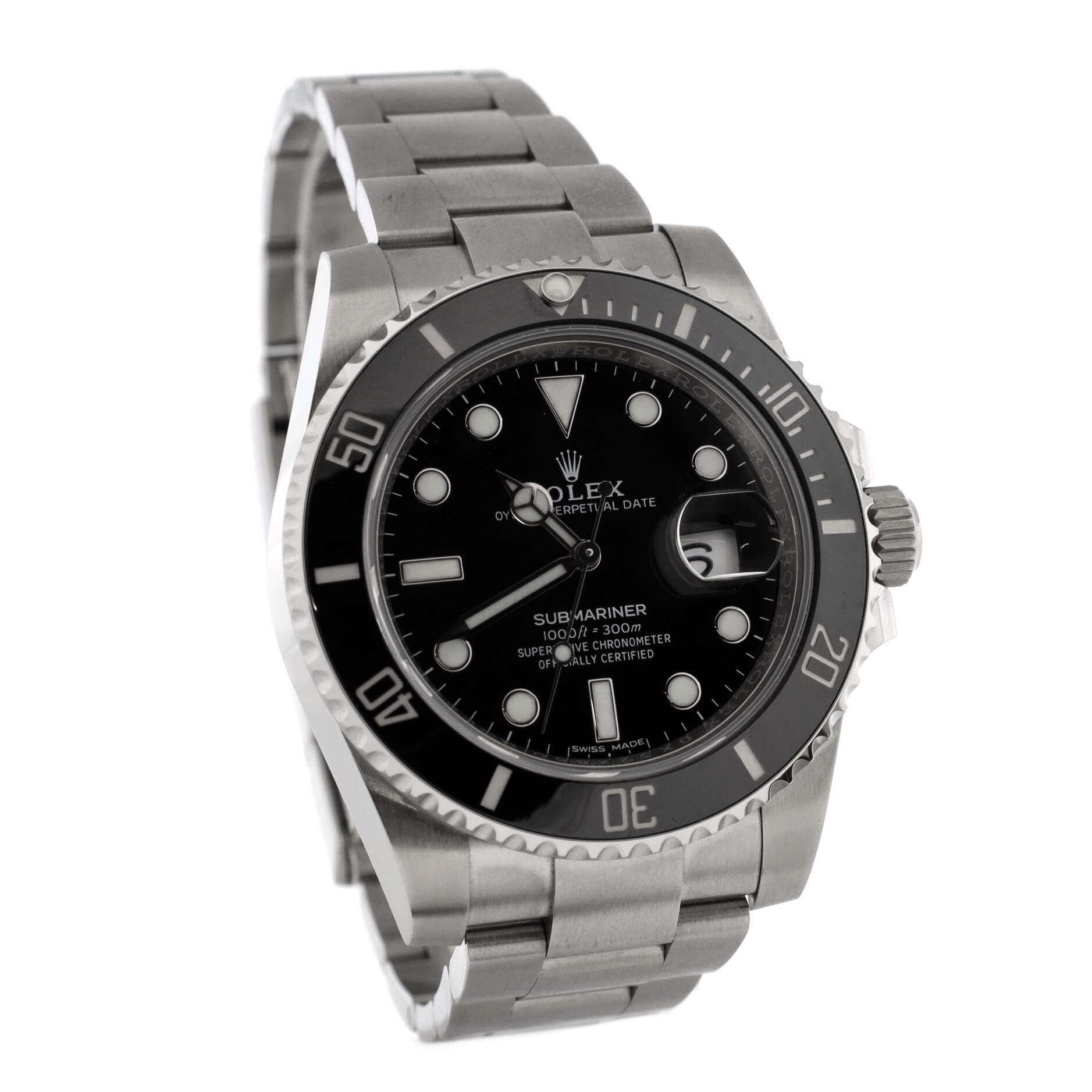 Oyster Perpetual Submariner Date Automatic Watch Stainless Steel and Cerachrom 40