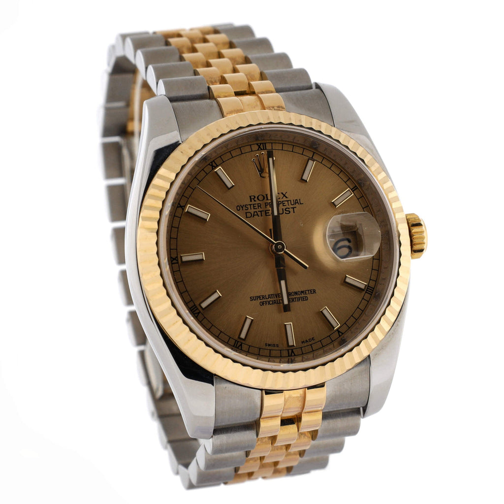 Oyster Perpetual Datejust Automatic Watch Stainless Steel and Yellow Gold 36