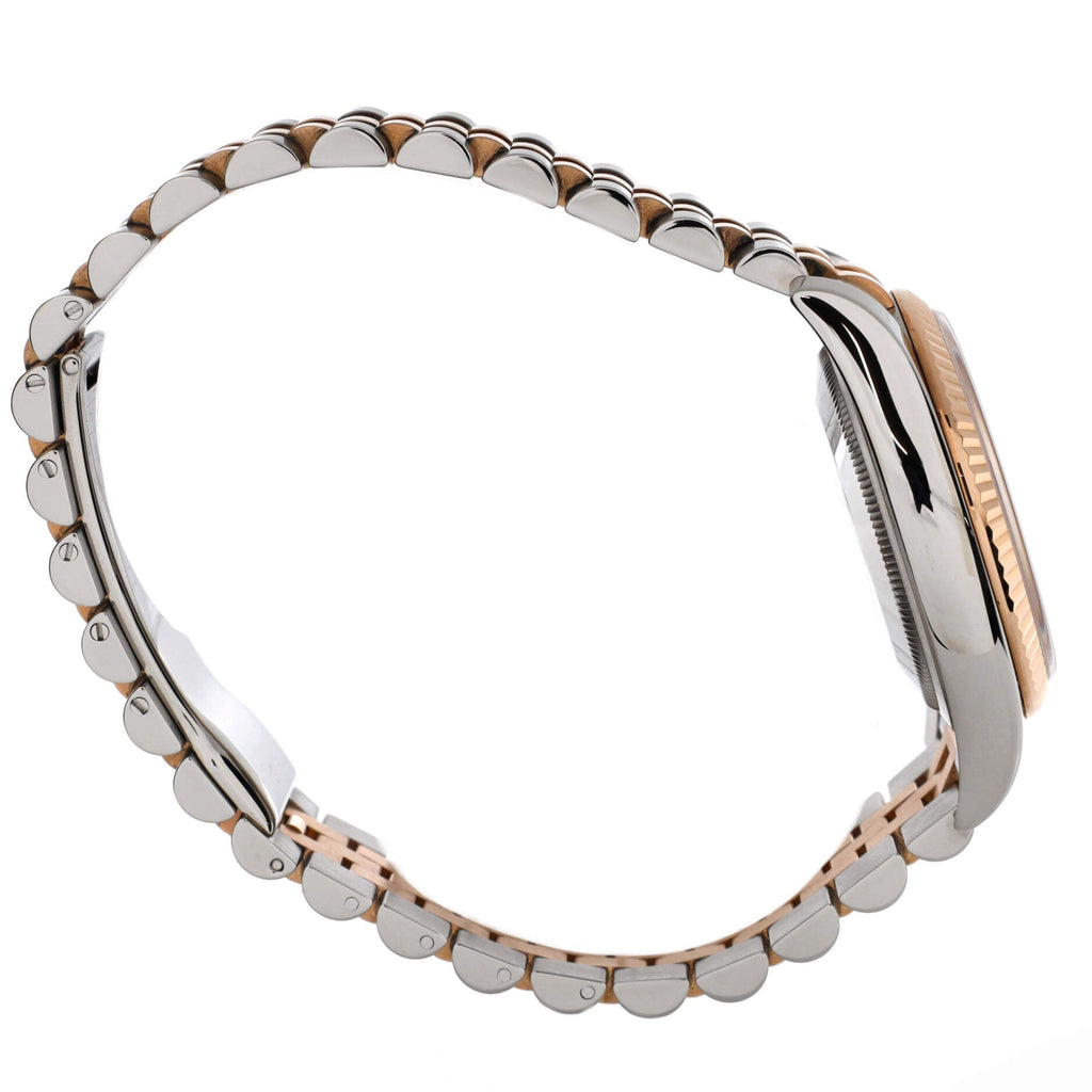 Oyster Perpetual Datejust Automatic Watch Stainless Steel and Rose Gold with Diamond Markers 36