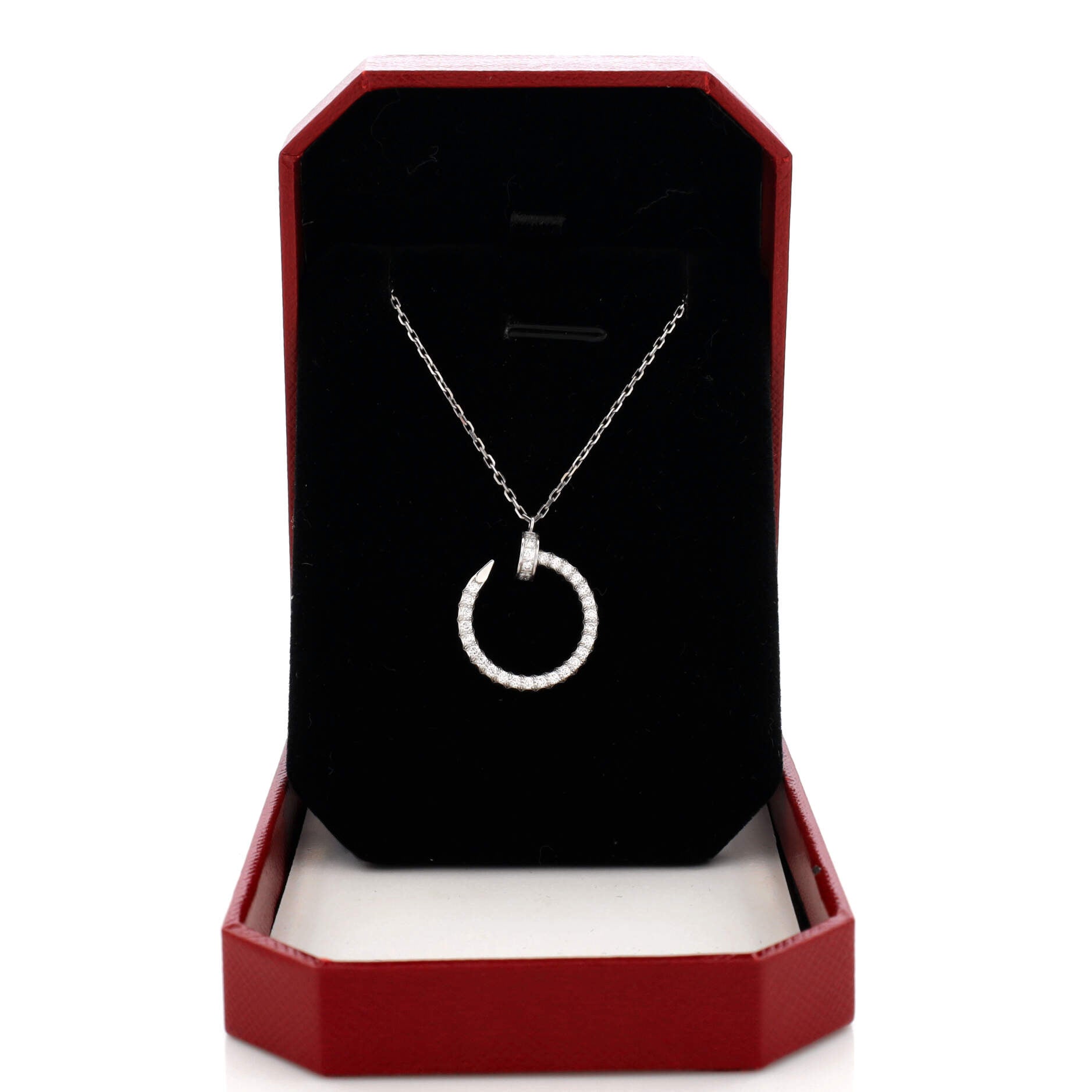 Juste un Clou Pendant Necklace 18K White Gold and Diamonds