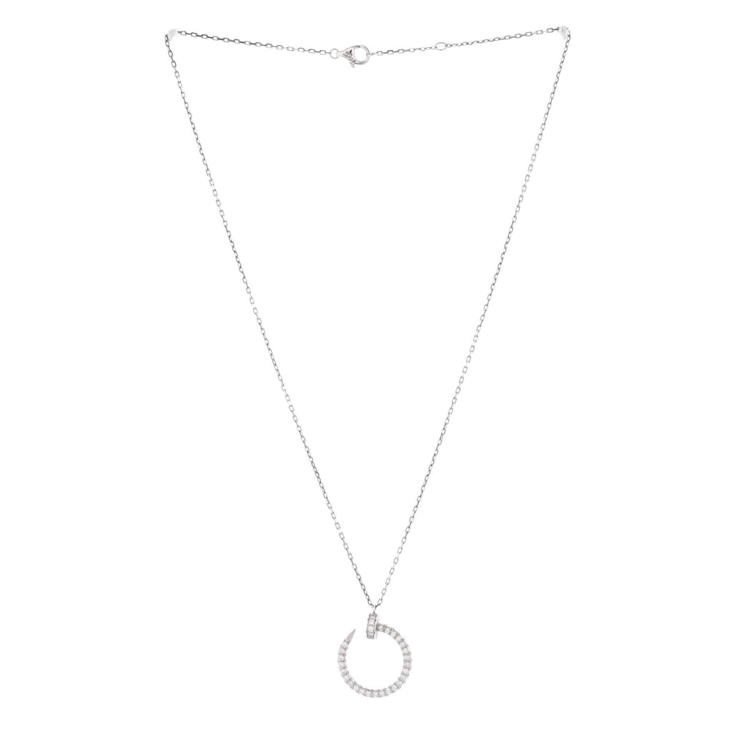 Juste un Clou Pendant Necklace 18K White Gold and Diamonds