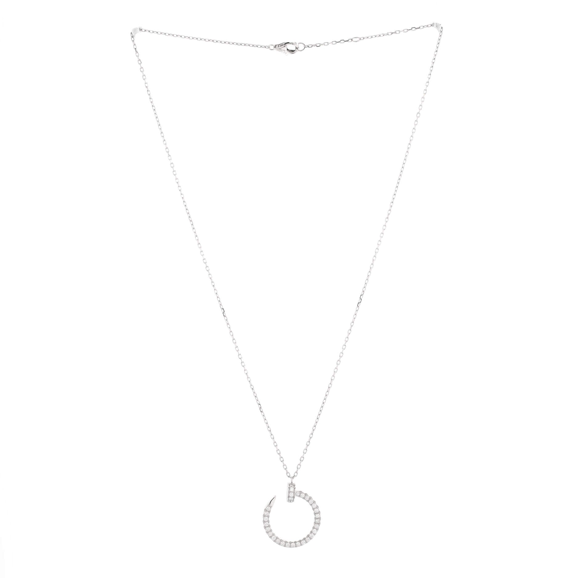 Juste un Clou Pendant Necklace 18K White Gold and Diamonds