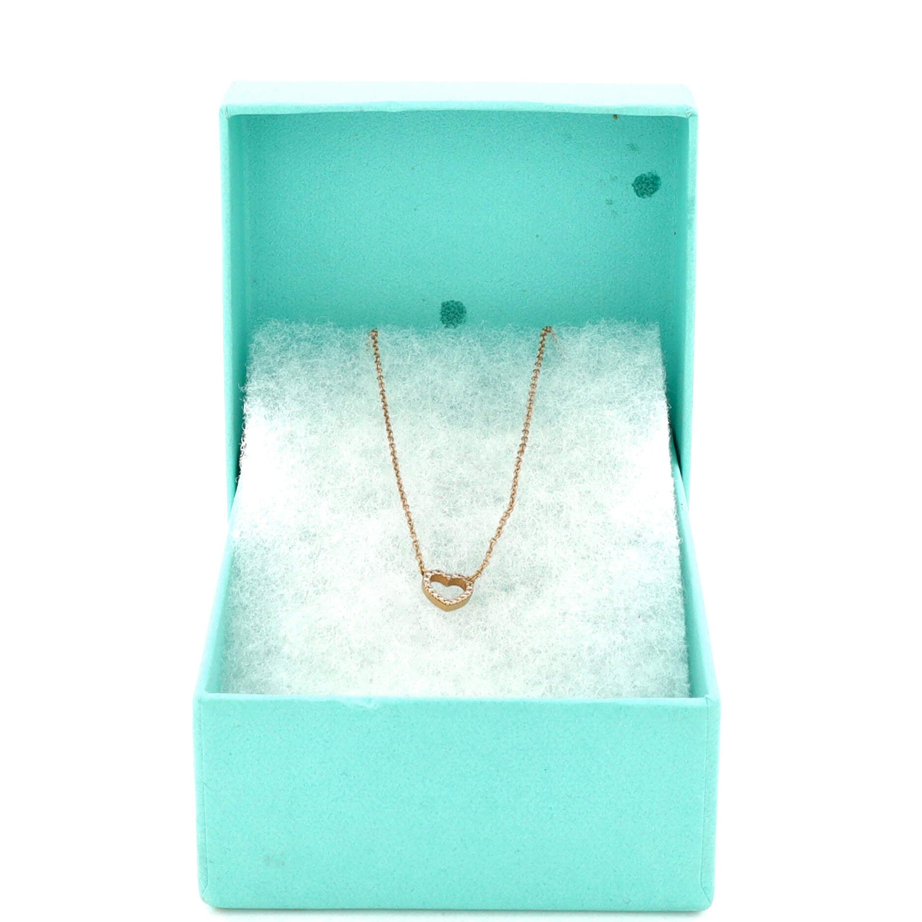 Metro Heart Pendant Necklace 18K Rose Gold and Diamonds Mini