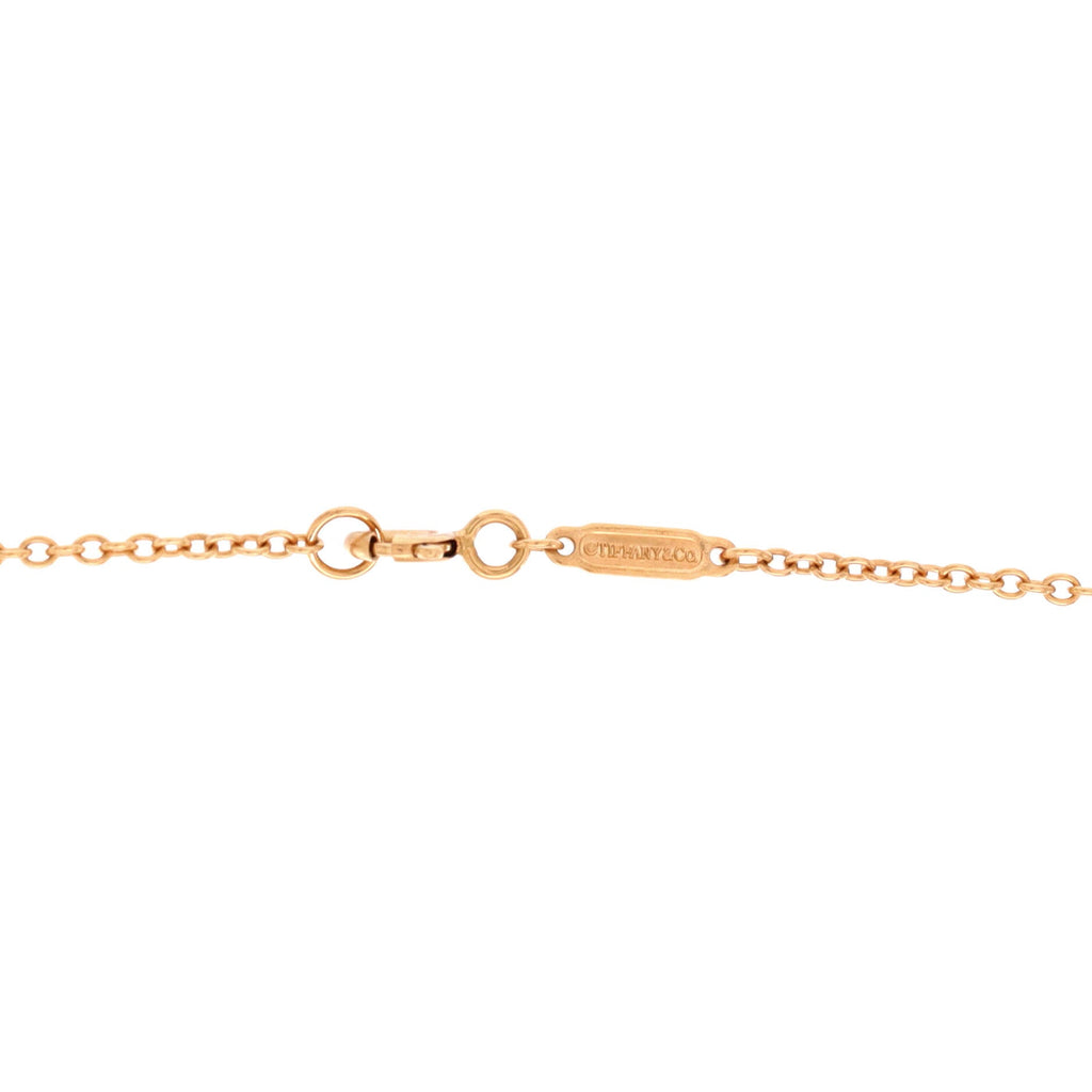 Knot Pendant Necklace 18K Rose Gold with Diamonds