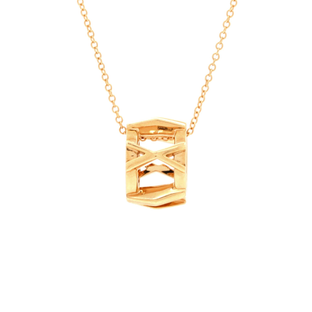 Atlas X Open Pendant Necklace 18K Rose Gold