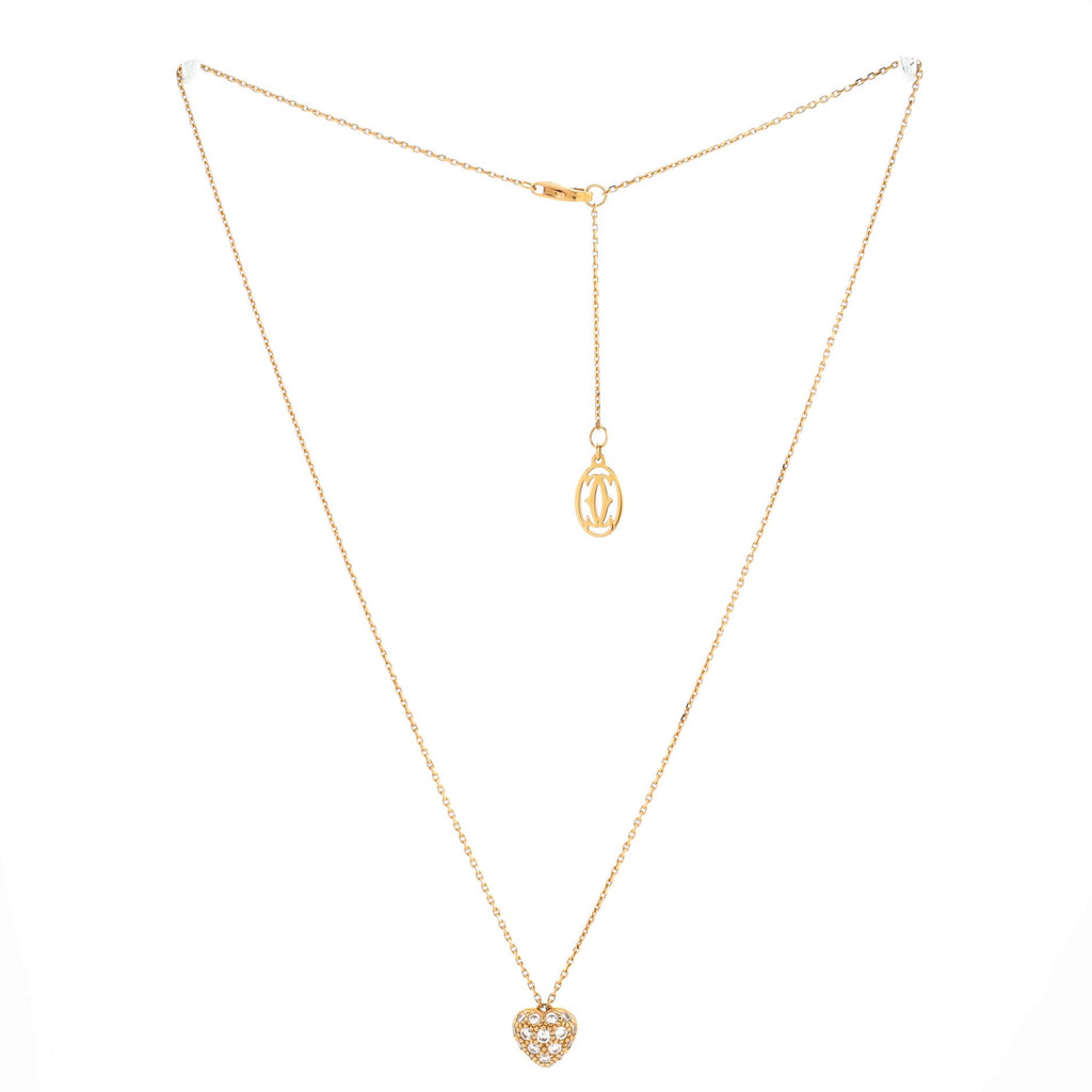 Heart Pendant Necklace 18K Rose Gold and Diamonds