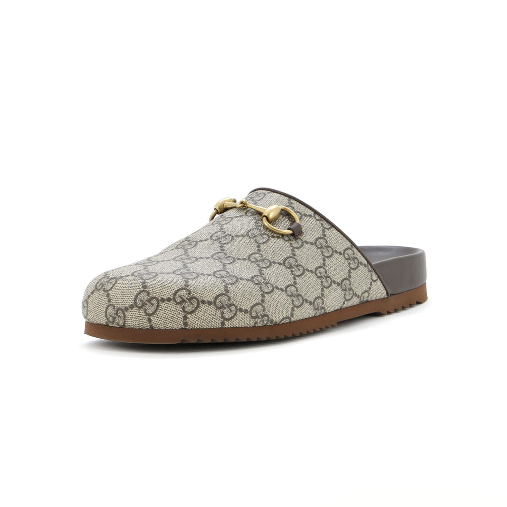 Women's Horsebit Mule Slippers GG Coated Canvas