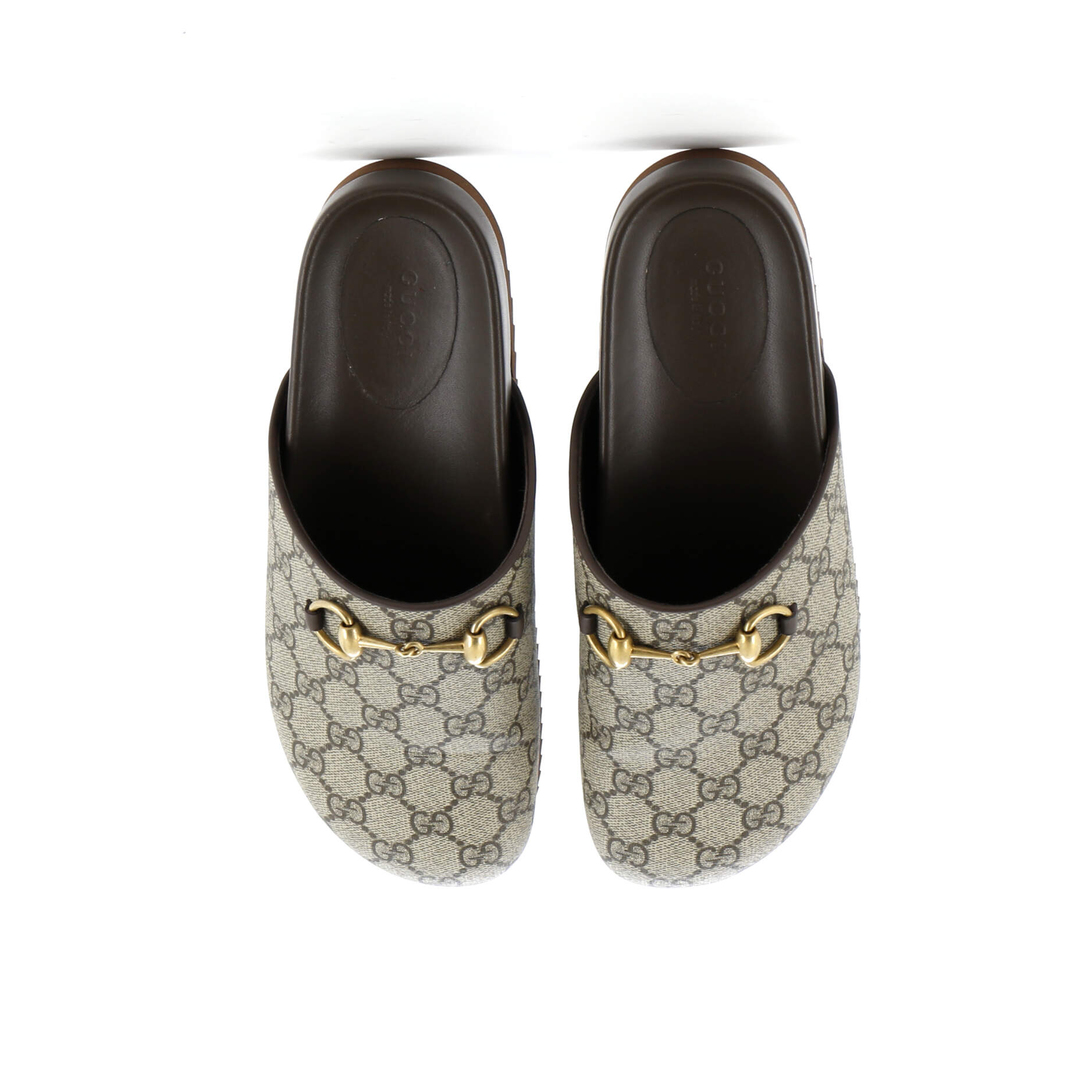 Women's Horsebit Mule Slippers GG Coated Canvas