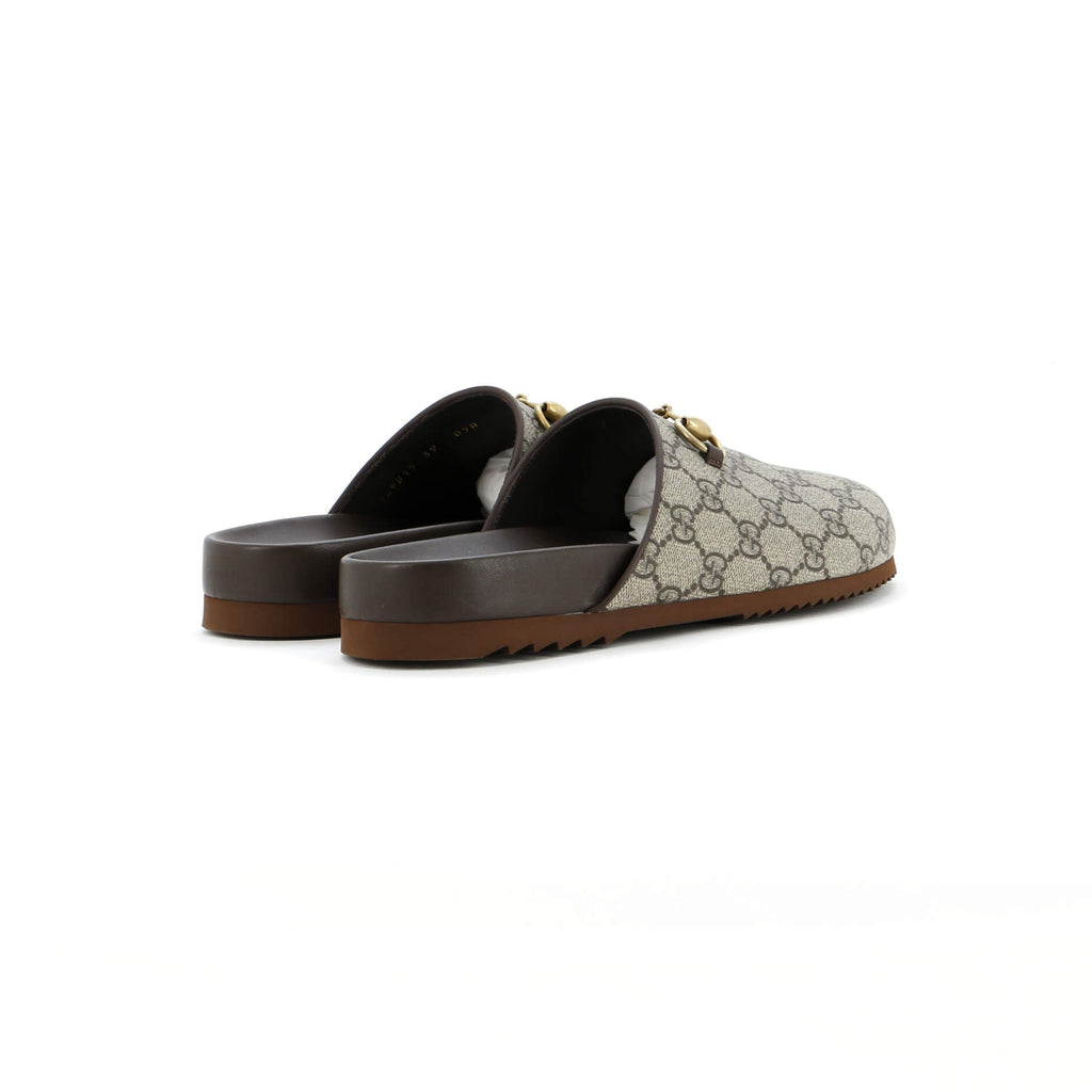 Women's Horsebit Mule Slippers GG Coated Canvas