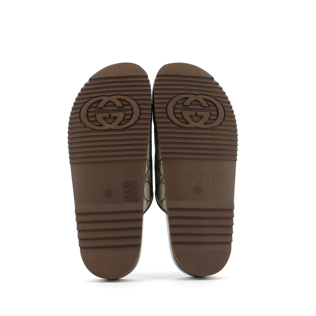 Women's Horsebit Mule Slippers GG Coated Canvas