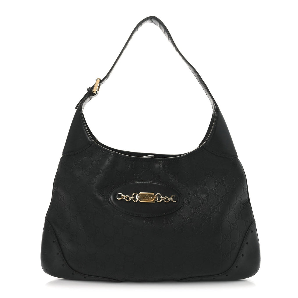 Guccissima Punch Hobo Black
