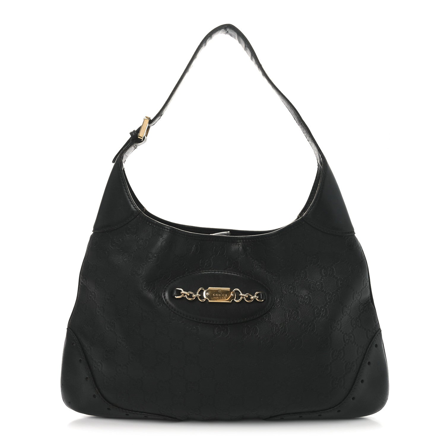 Guccissima Punch Hobo Black