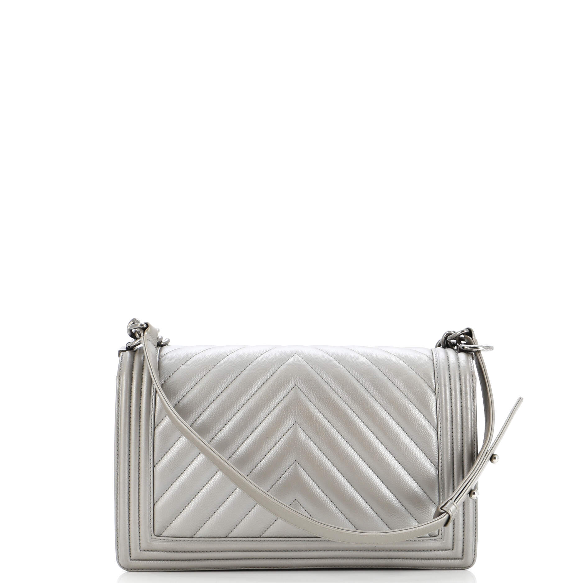 Boy Flap Bag Chevron Caviar New Medium