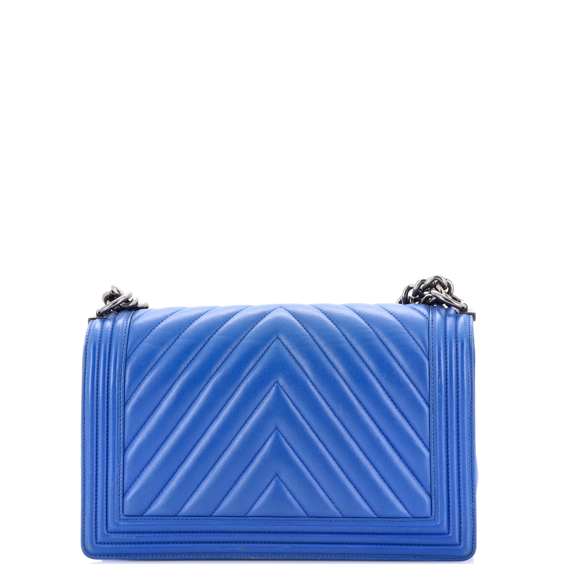 Boy Flap Bag Chevron Lambskin New Medium