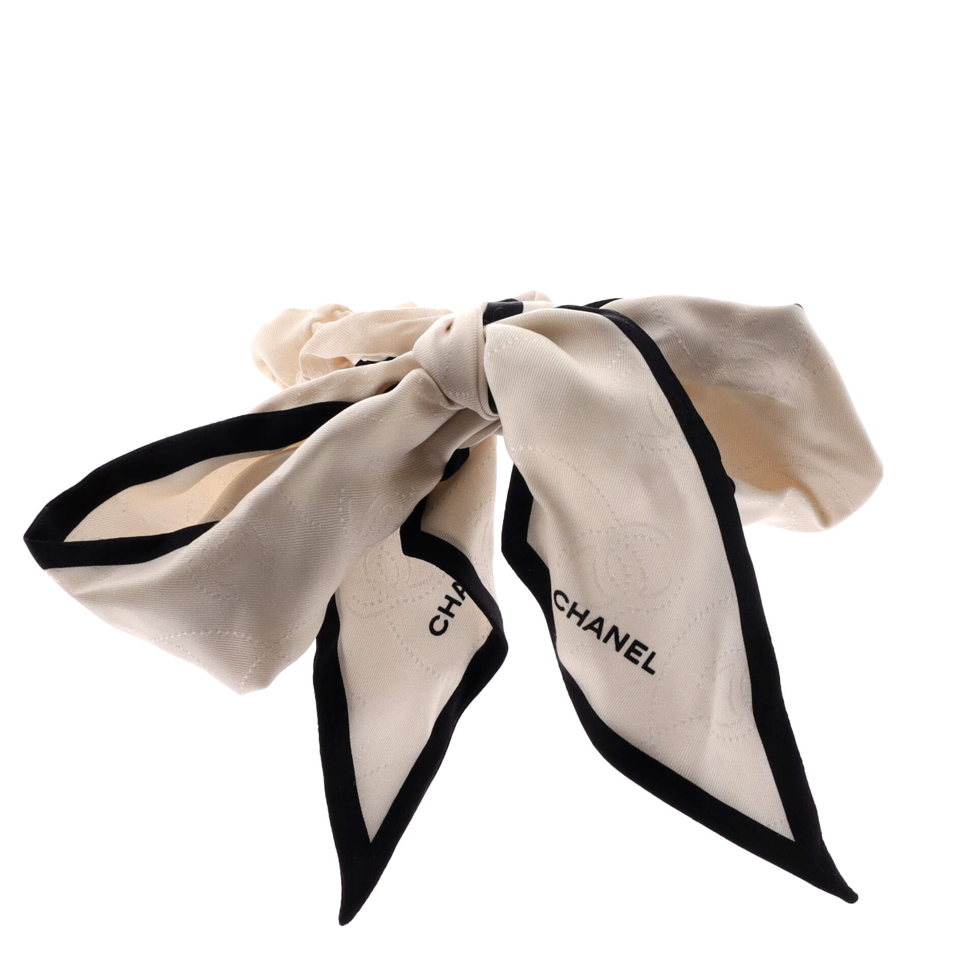 Bow Hair Tie Printed Silk