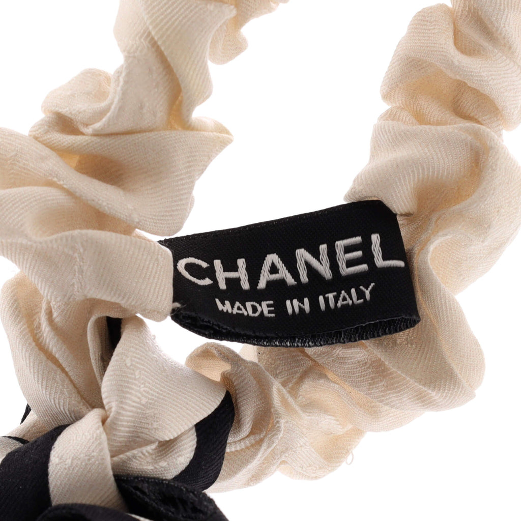 Bow Hair Tie Printed Silk