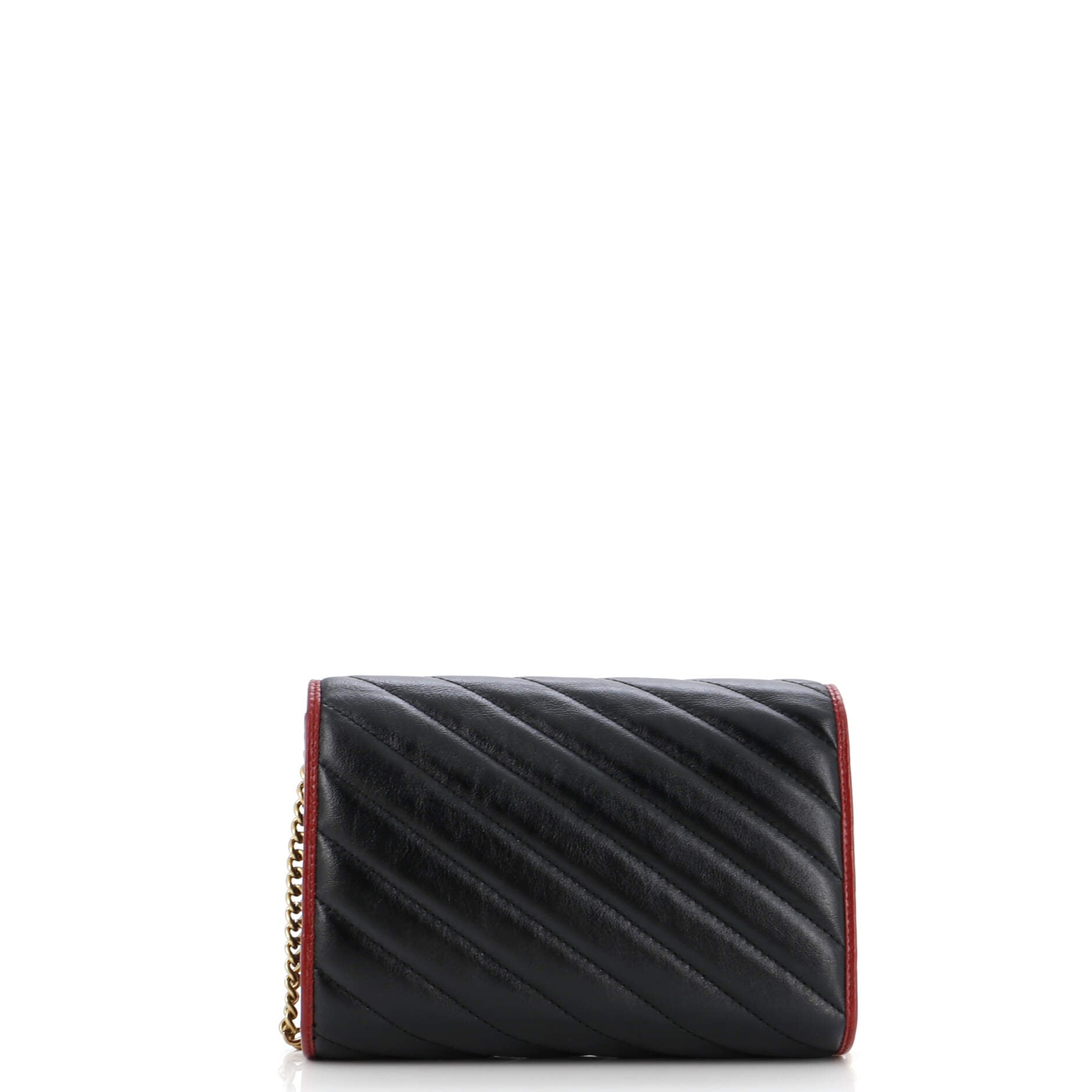 GG Marmont Chain Wallet Diagonal Quilted Leather Mini