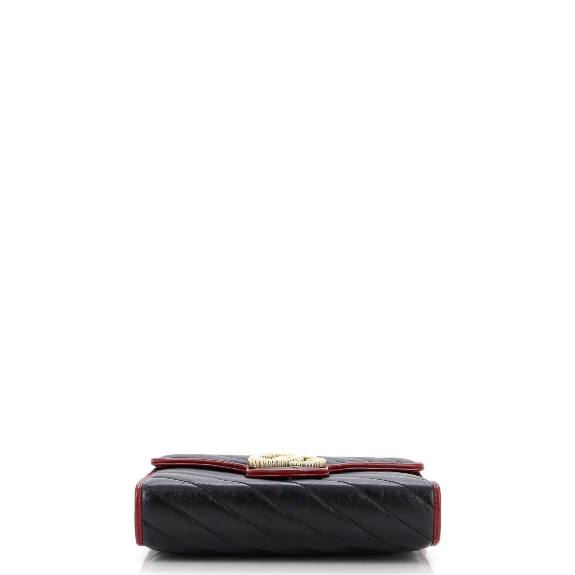 GG Marmont Chain Wallet Diagonal Quilted Leather Mini