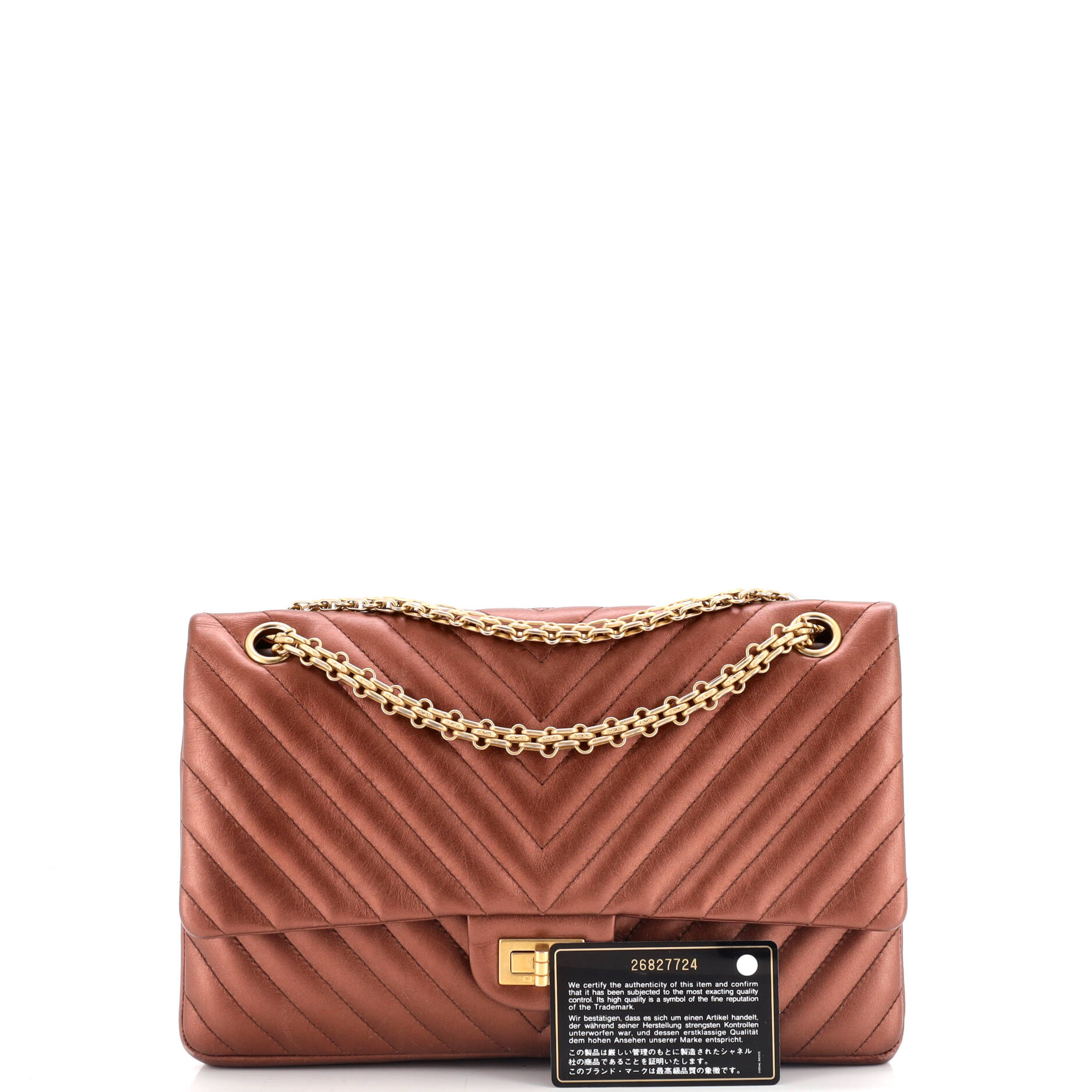 Reissue 2.55 Flap Bag Chevron Aged Calfskin 226