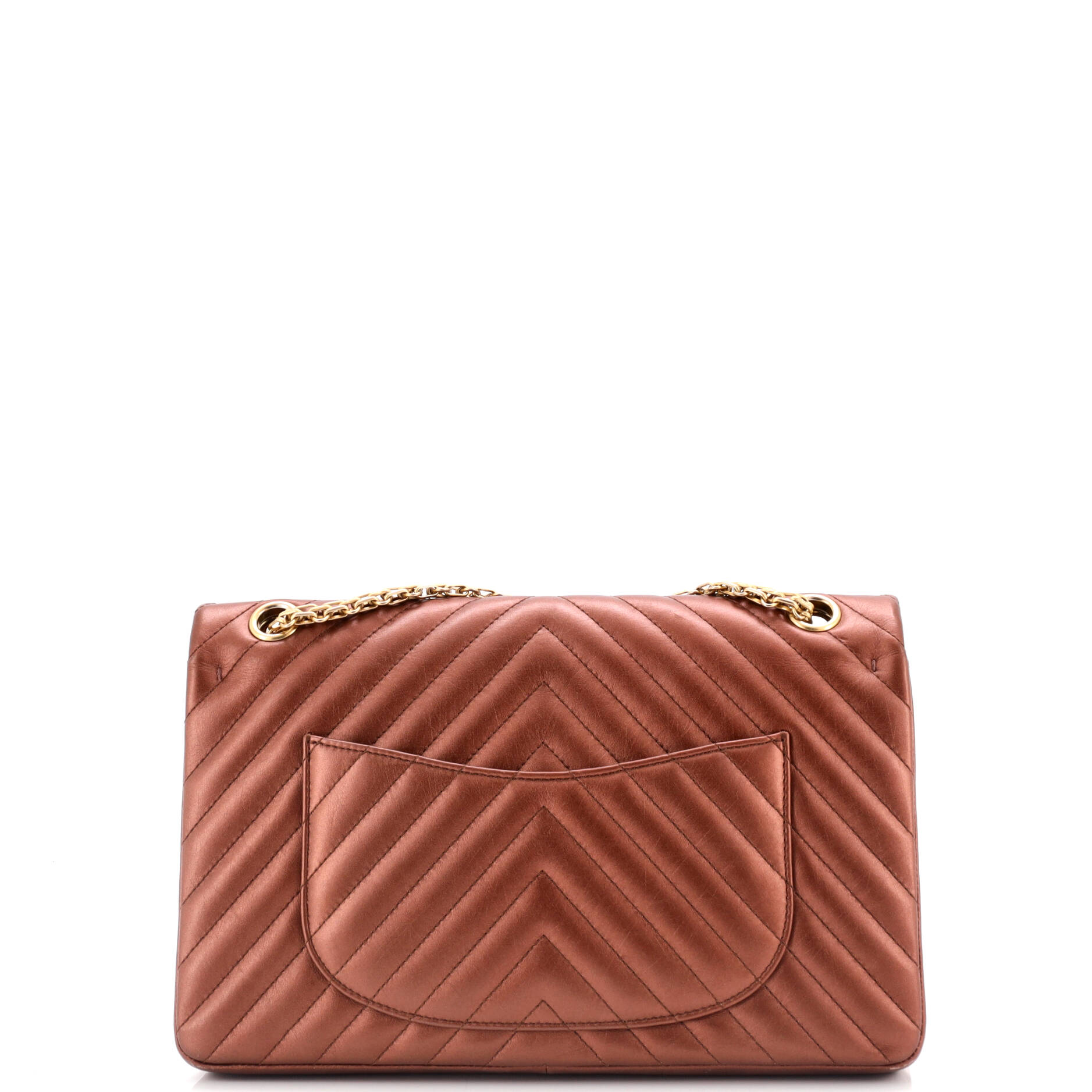 Reissue 2.55 Flap Bag Chevron Aged Calfskin 226