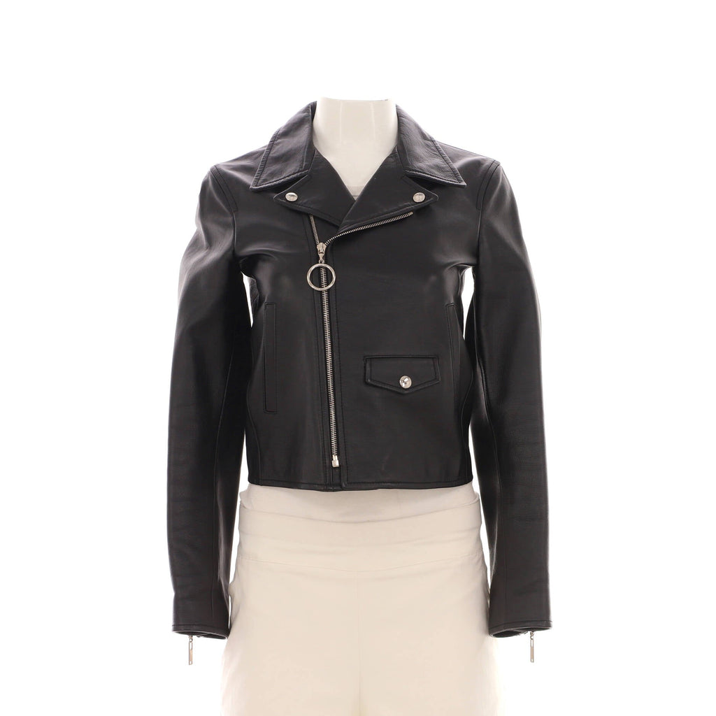 Women's Zip Biker Jacket Leather
