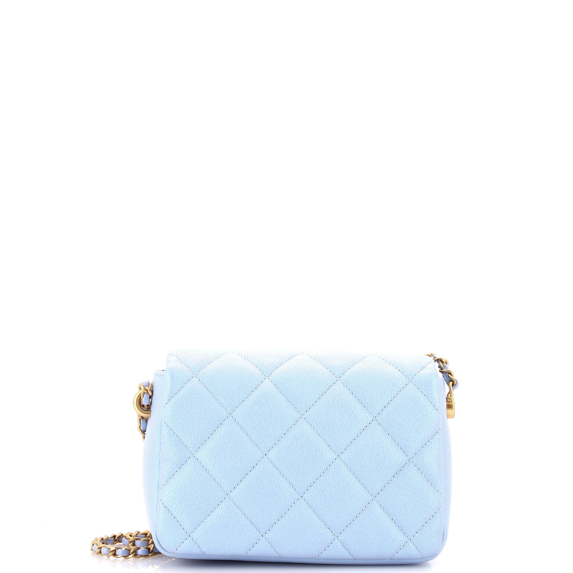 My Perfect Adjustable Chain Flap Bag Quilted Iridescent Caviar Mini