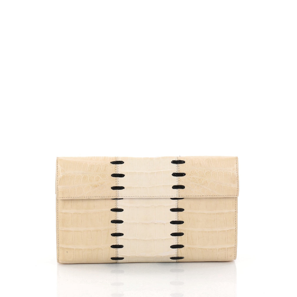 Flap Clutch Crocodile Small