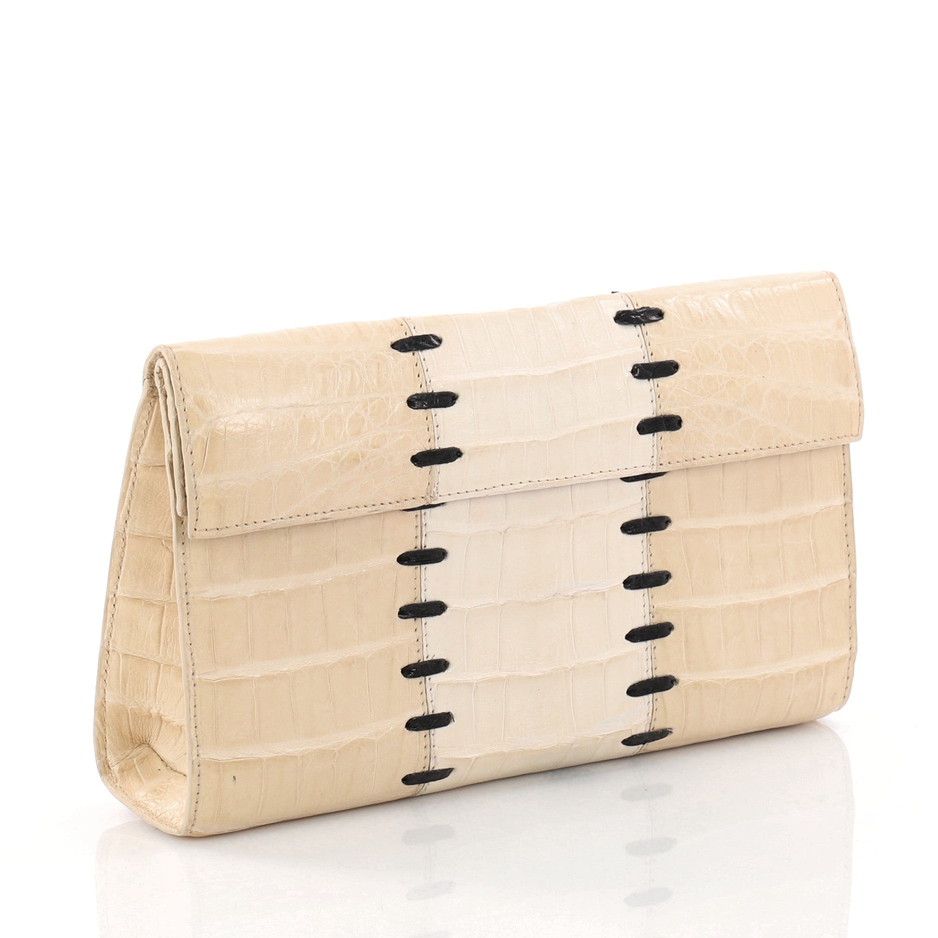 Flap Clutch Crocodile Small