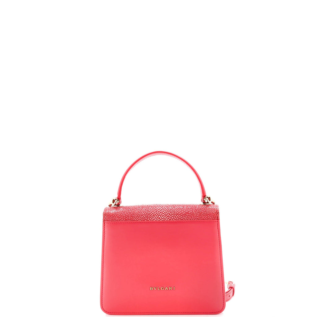 Serpenti Forever Top Handle Bag Leather and Stingray Small