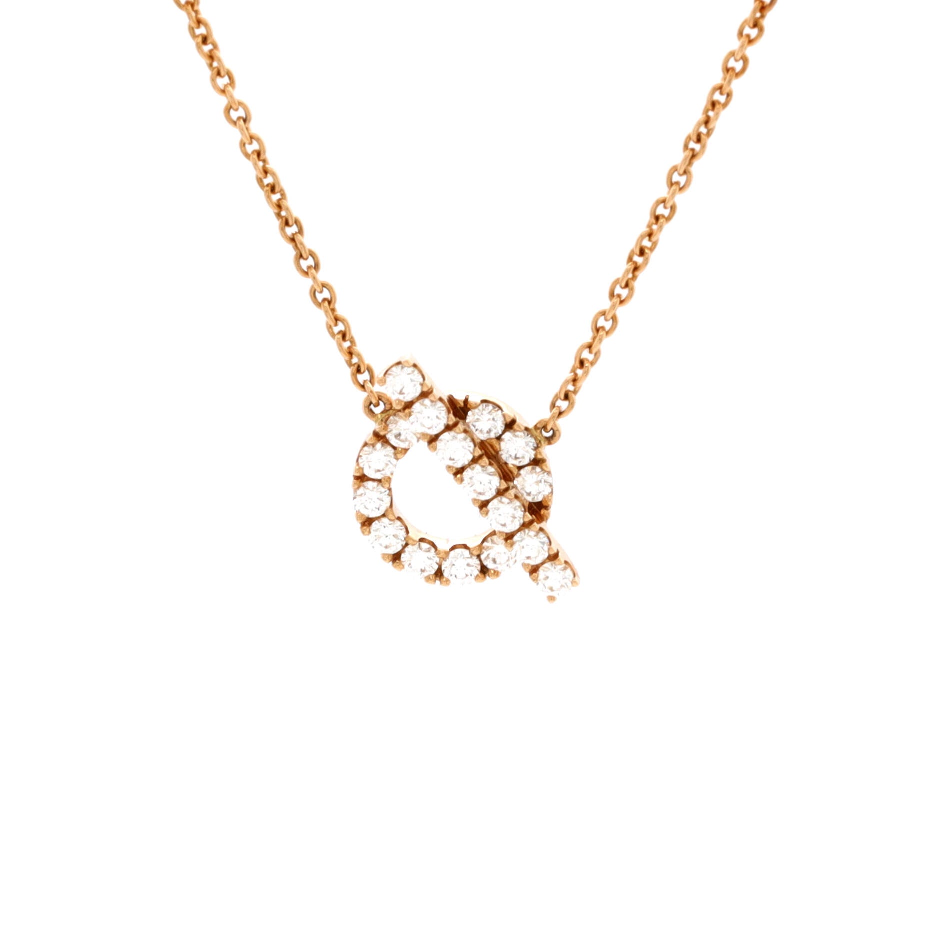 Finesse Pendant Necklace 18K Rose Gold and Diamonds