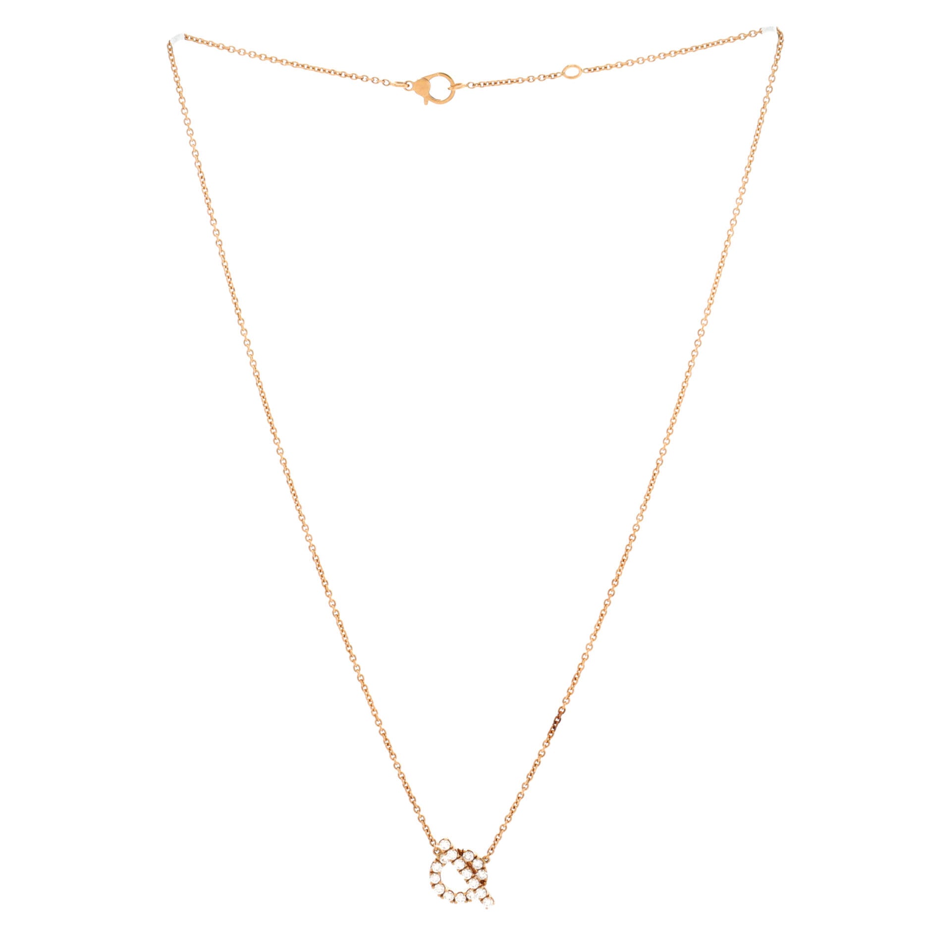 Finesse Pendant Necklace 18K Rose Gold and Diamonds