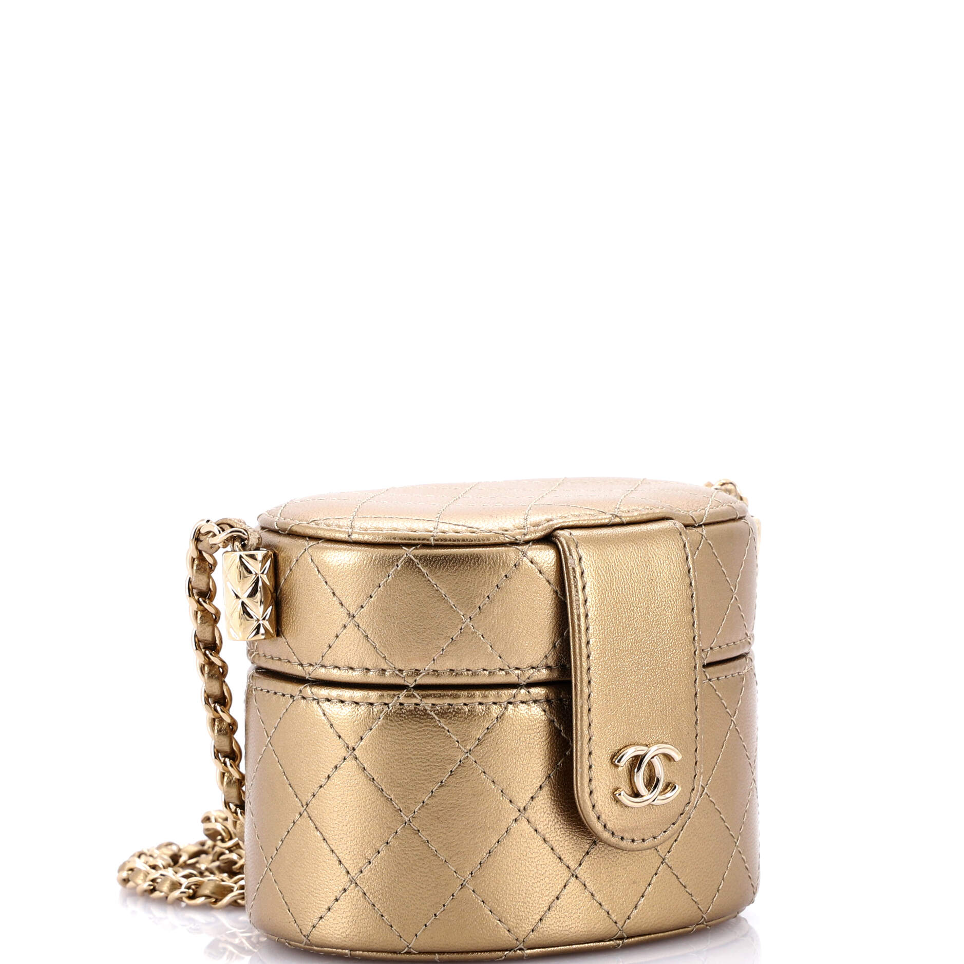 CC Allure Vanity Case with Chain Quilted Lambskin Mini