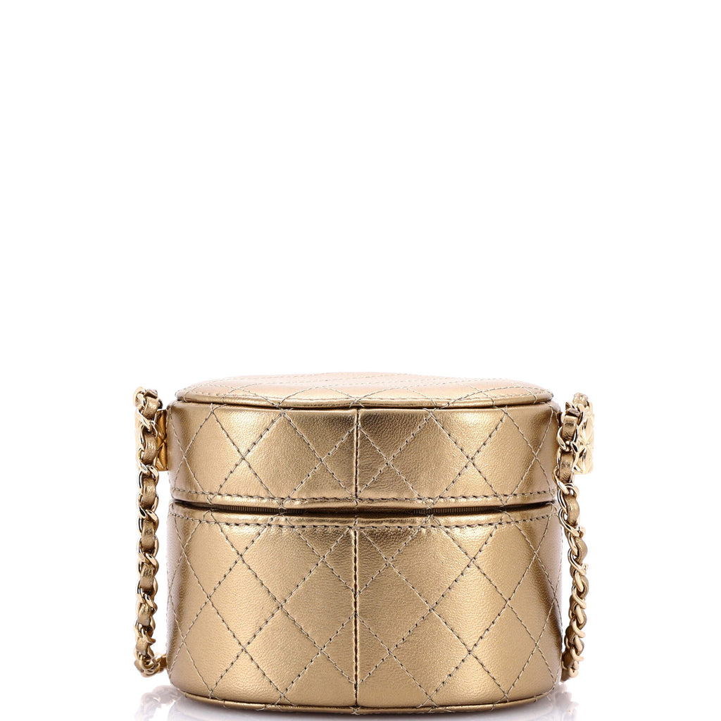 CC Allure Vanity Case with Chain Quilted Lambskin Mini