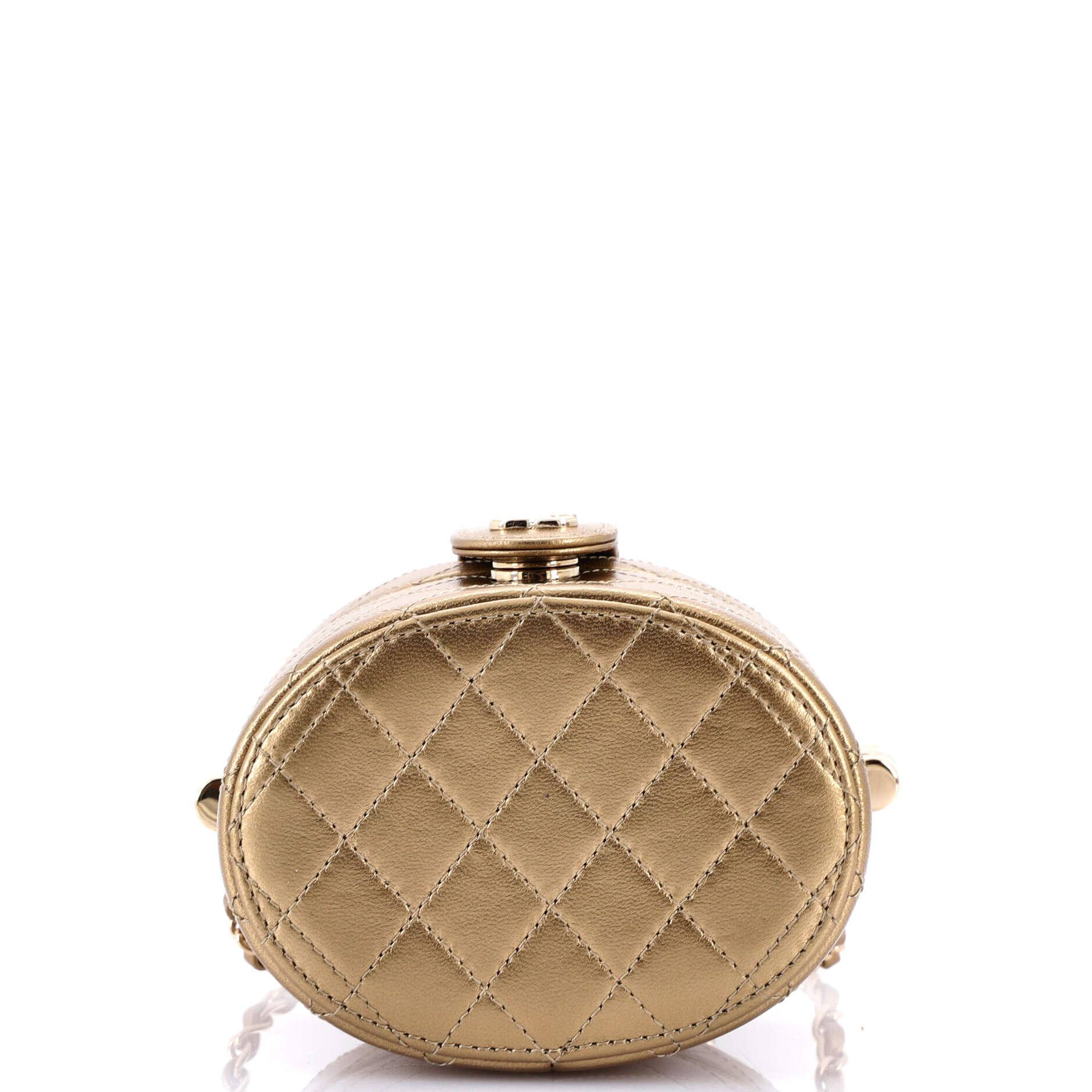 CC Allure Vanity Case with Chain Quilted Lambskin Mini