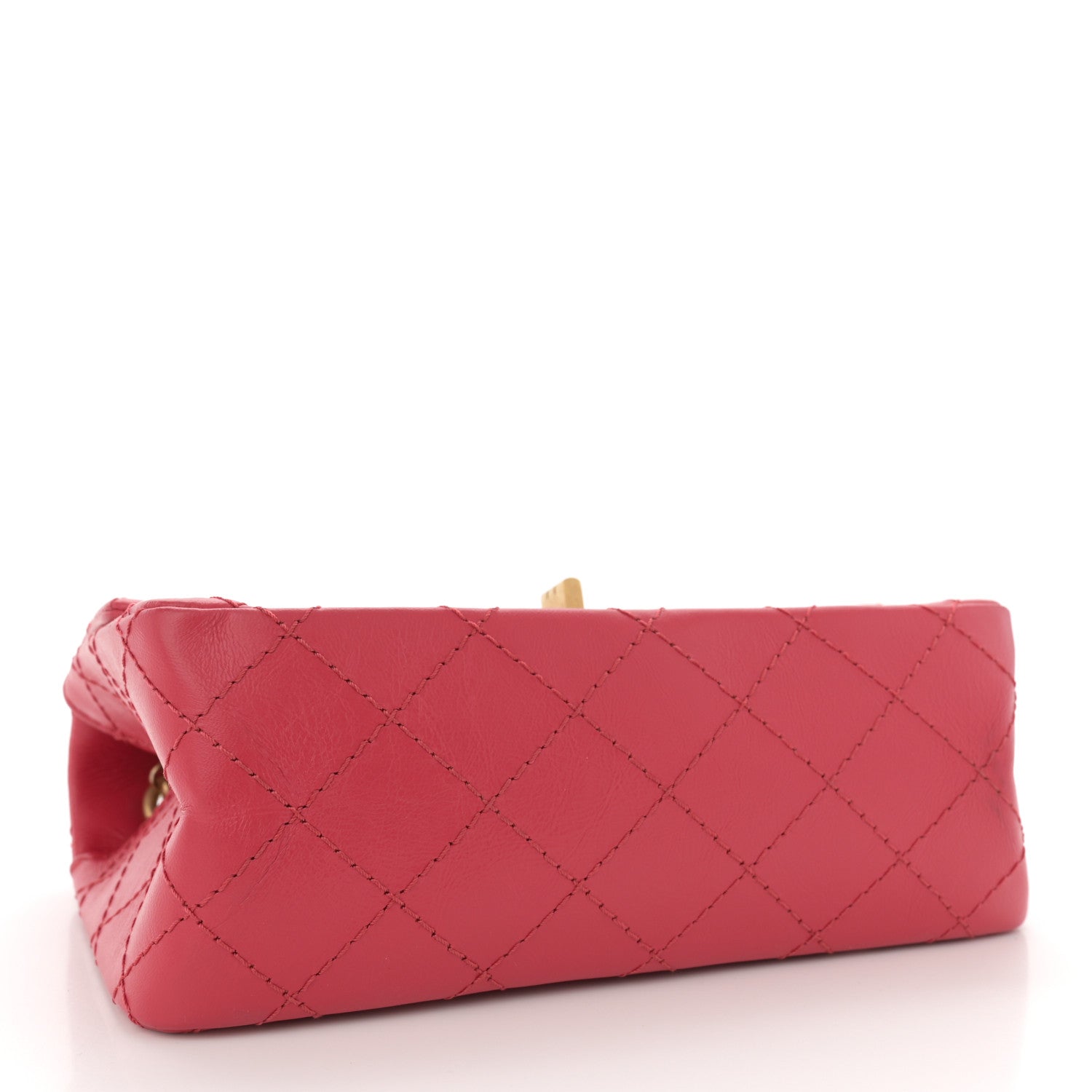 Aged Calfskin Quilted 2.55 Reissue Mini Flap Red